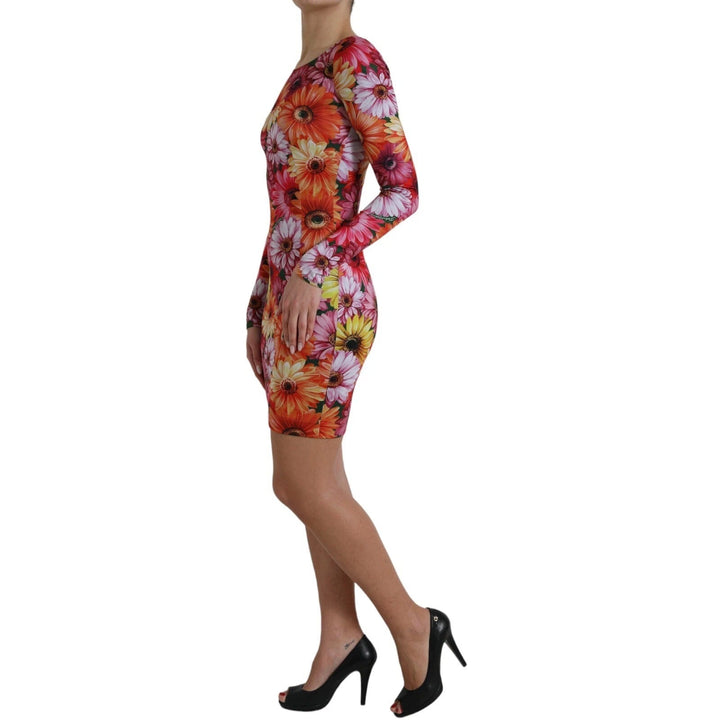 Dolce & Gabbana Multicolor Floral Print Sheath Mini Dress - RIMODA