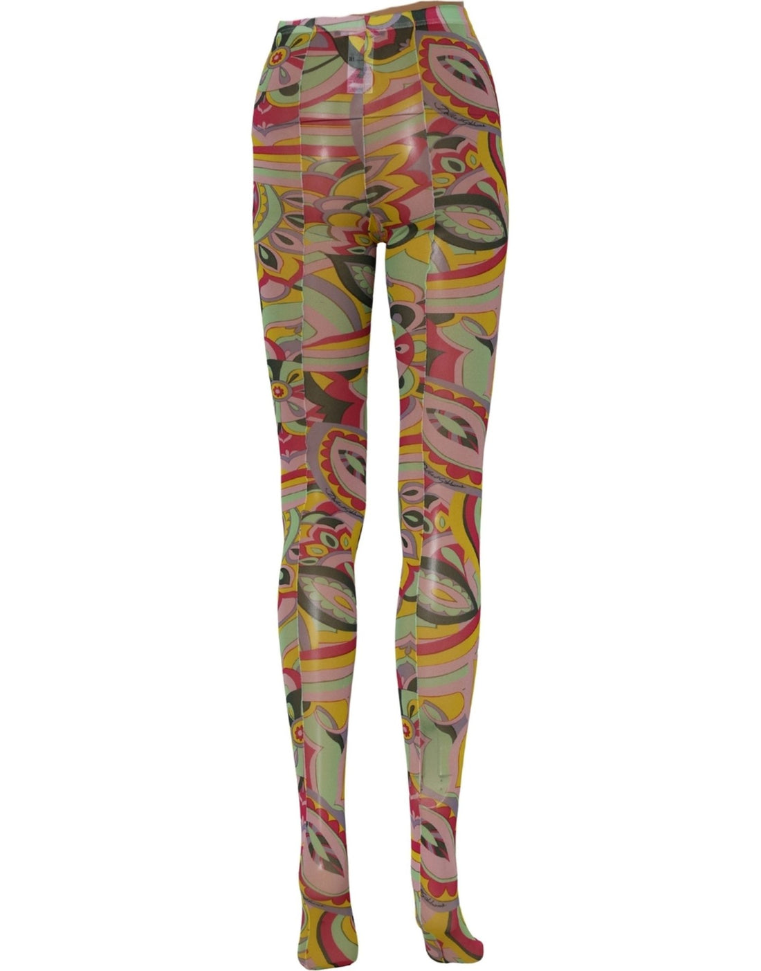 Dolce & Gabbana Multicolor Floral Print Tights Stockings Socks - RIMODA