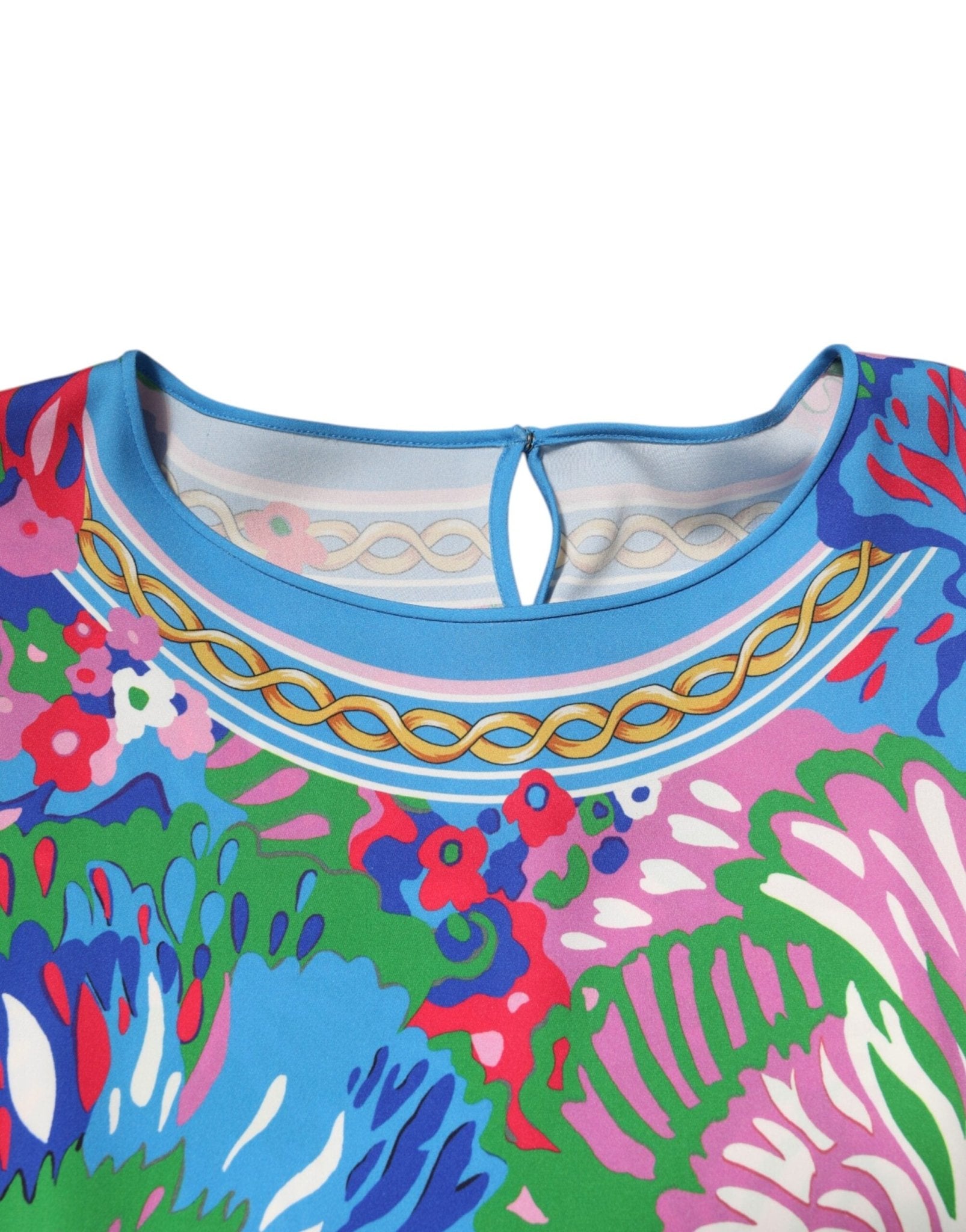 Dolce & Gabbana Multicolor Floral Printed Tunic Blouse Top - RIMODA