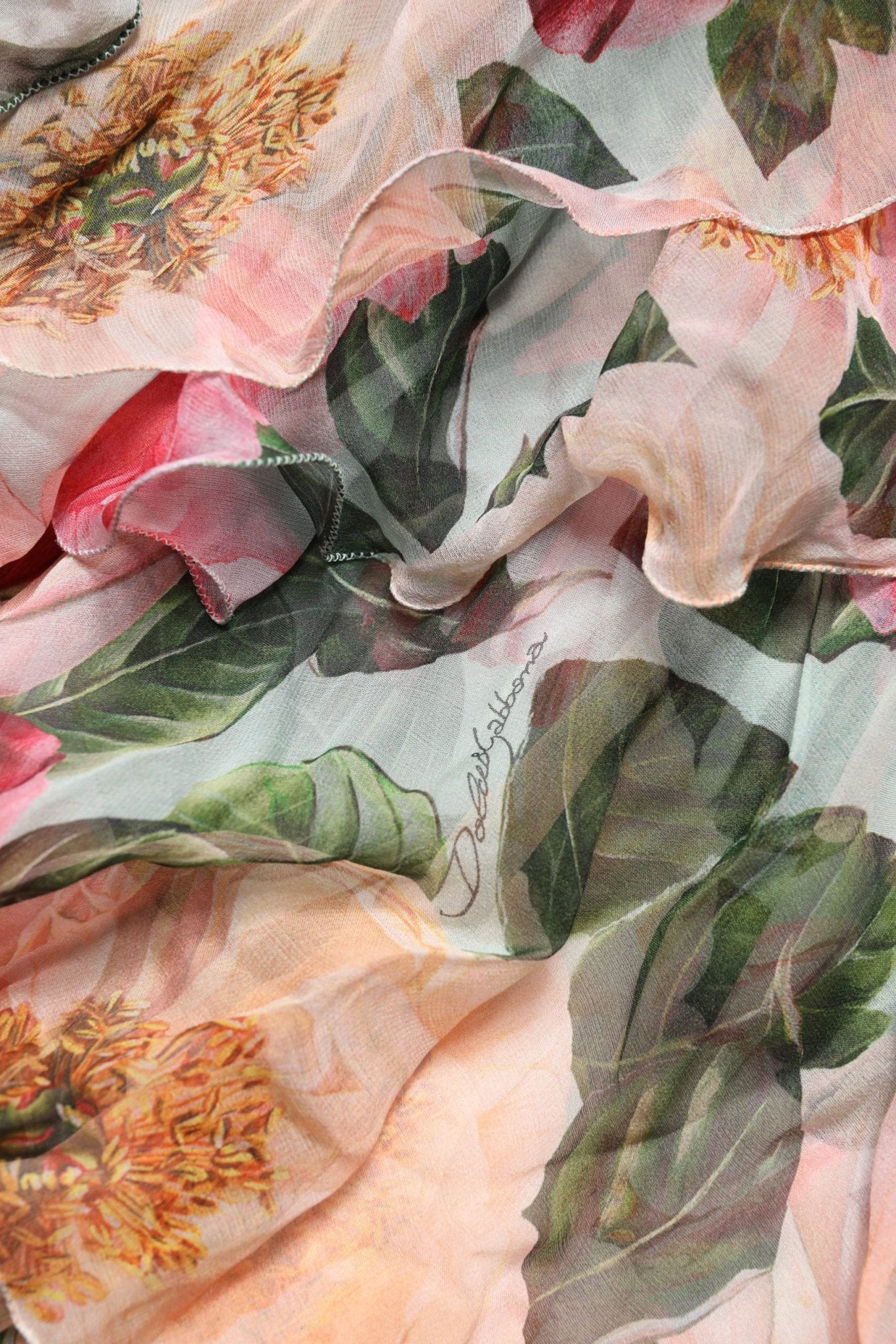 Dolce & Gabbana Multicolor Floral Silk Layered Maxi Dress - RIMODA