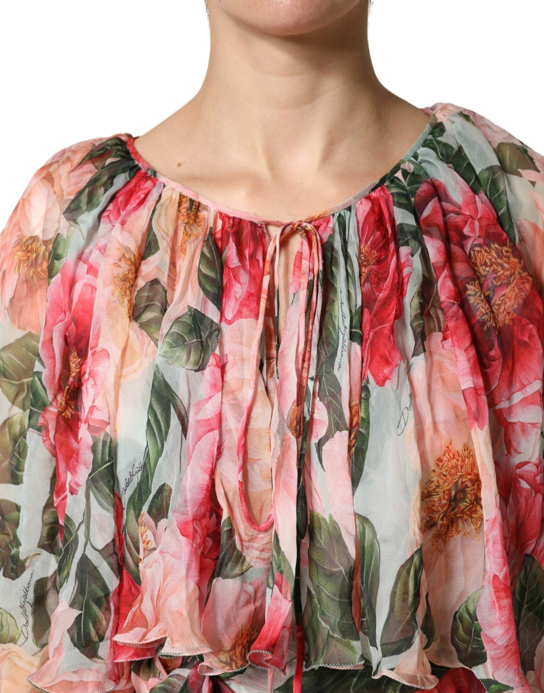 Dolce & Gabbana Multicolor Floral Silk Layered Maxi Dress - RIMODA