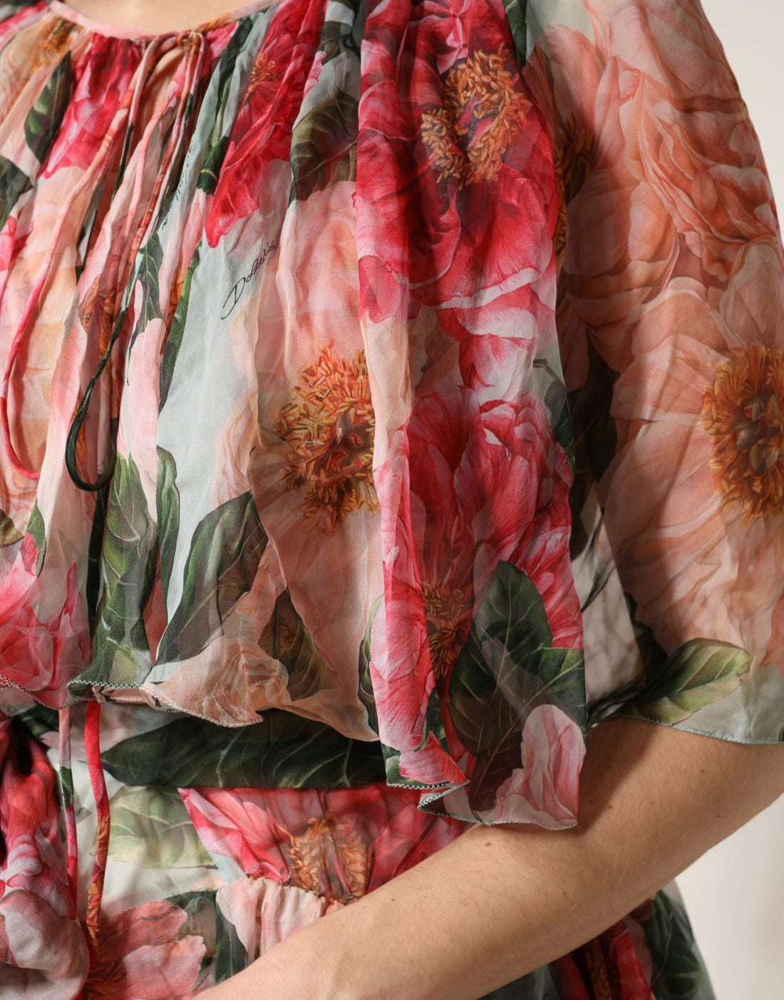 Dolce & Gabbana Multicolor Floral Silk Layered Maxi Dress - RIMODA