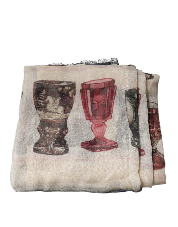 Dolce & Gabbana Multicolor Glass Cashmere Foulard Scarf - RIMODA