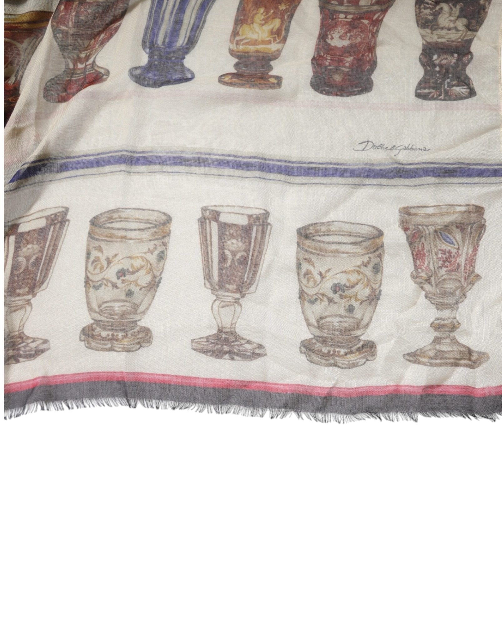 Dolce & Gabbana Multicolor Glass Cashmere Foulard Scarf - RIMODA
