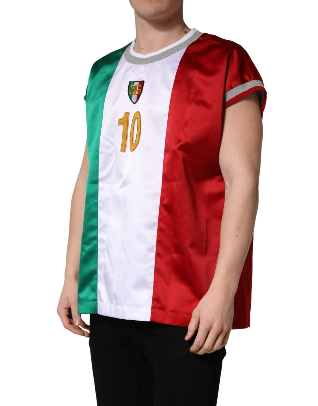 Dolce & Gabbana Multicolor Italian DG Logo Crew Neck T-shirt - RIMODA