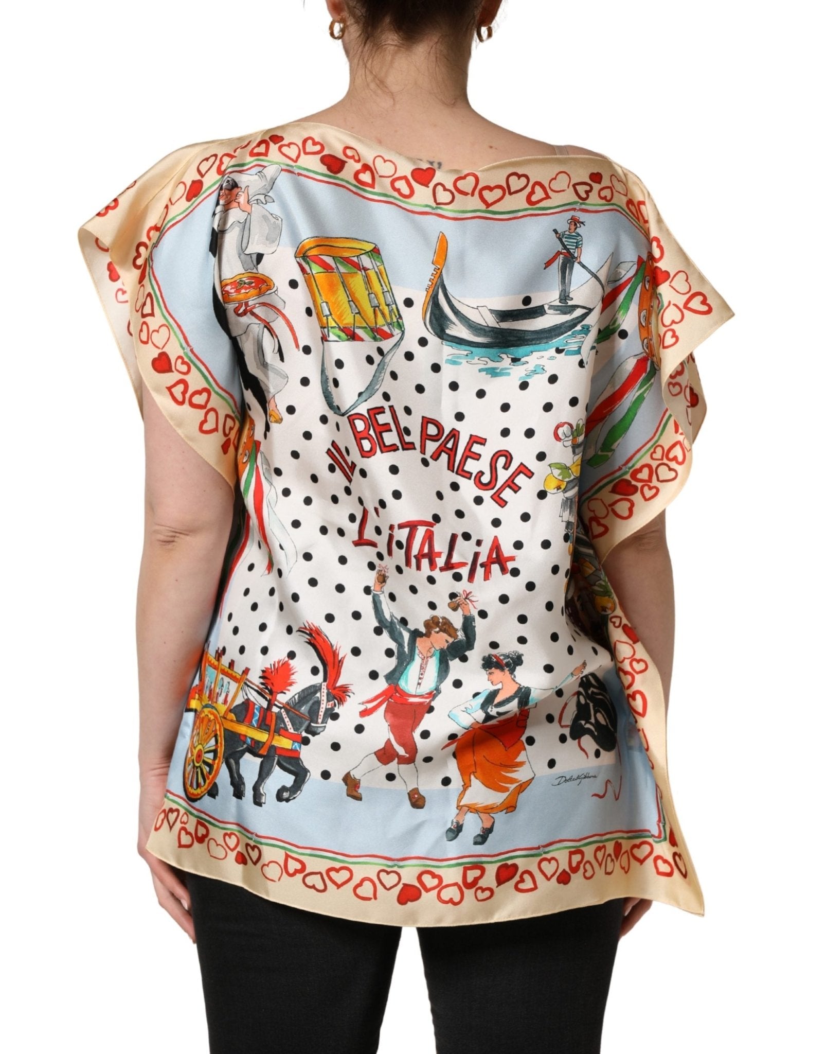 Dolce & Gabbana Multicolor Italy Scenes Graphic Silk Top - RIMODA
