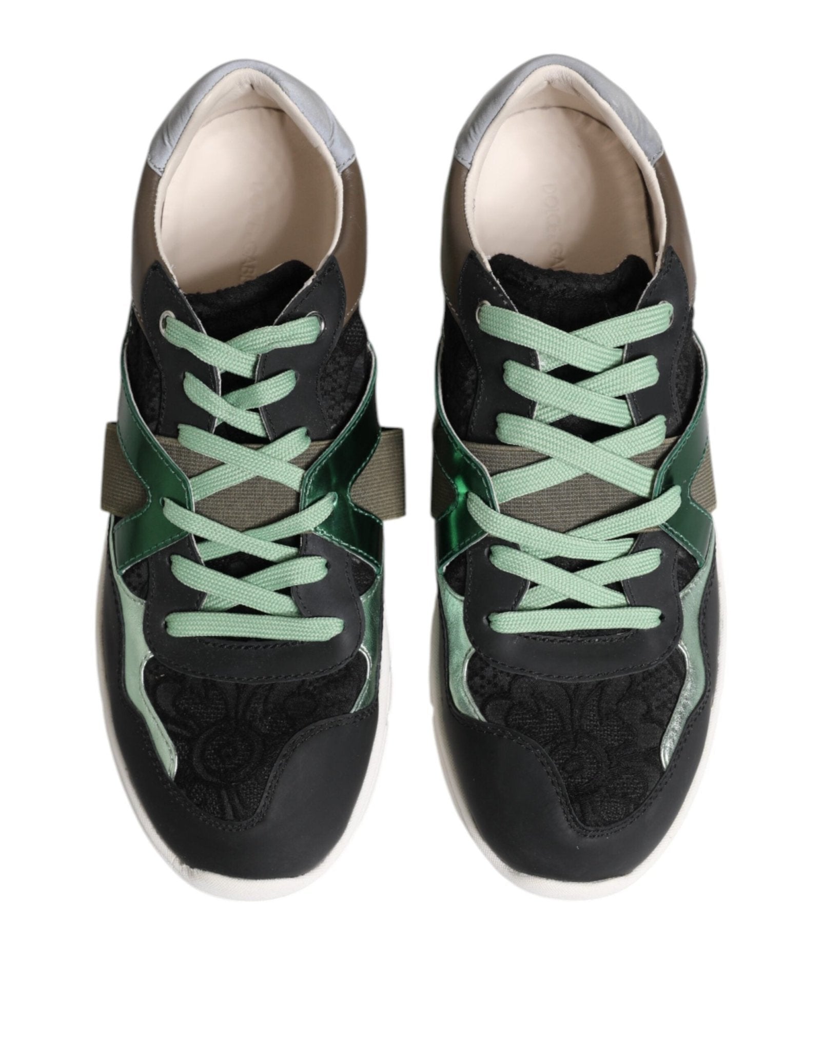 Dolce & Gabbana Multicolor Lace Up Low Top Sneakers Shoes - RIMODA