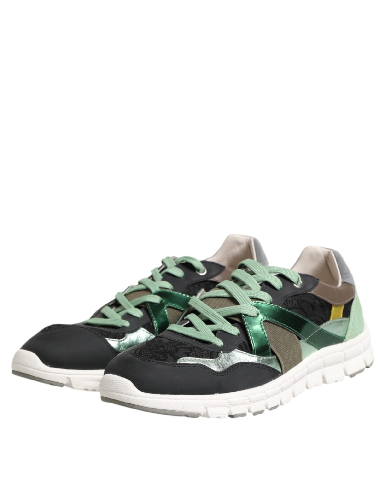 Dolce & Gabbana Multicolor Lace Up Low Top Sneakers Shoes - RIMODA