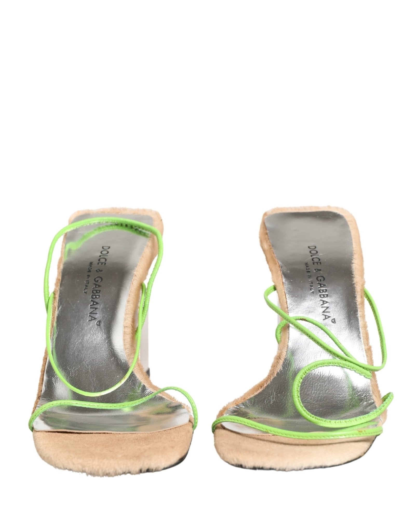 Dolce & Gabbana Multicolor Leather Block Heels Sandals Shoes - RIMODA