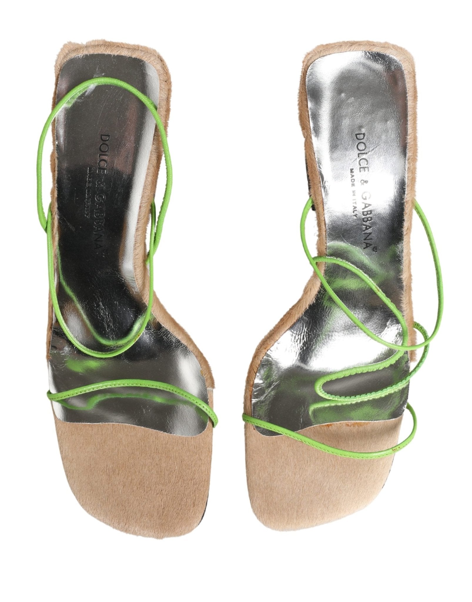 Dolce & Gabbana Multicolor Leather Block Heels Sandals Shoes - RIMODA