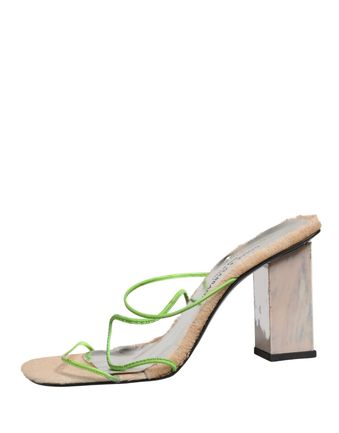 Dolce & Gabbana Multicolor Leather Block Heels Sandals Shoes - RIMODA