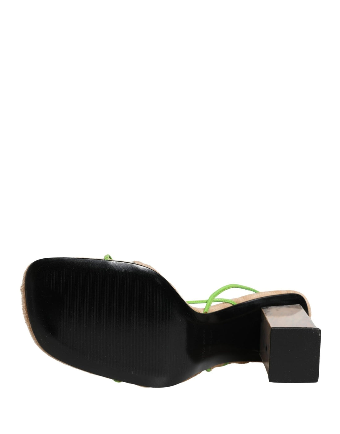 Dolce & Gabbana Multicolor Leather Block Heels Sandals Shoes - RIMODA