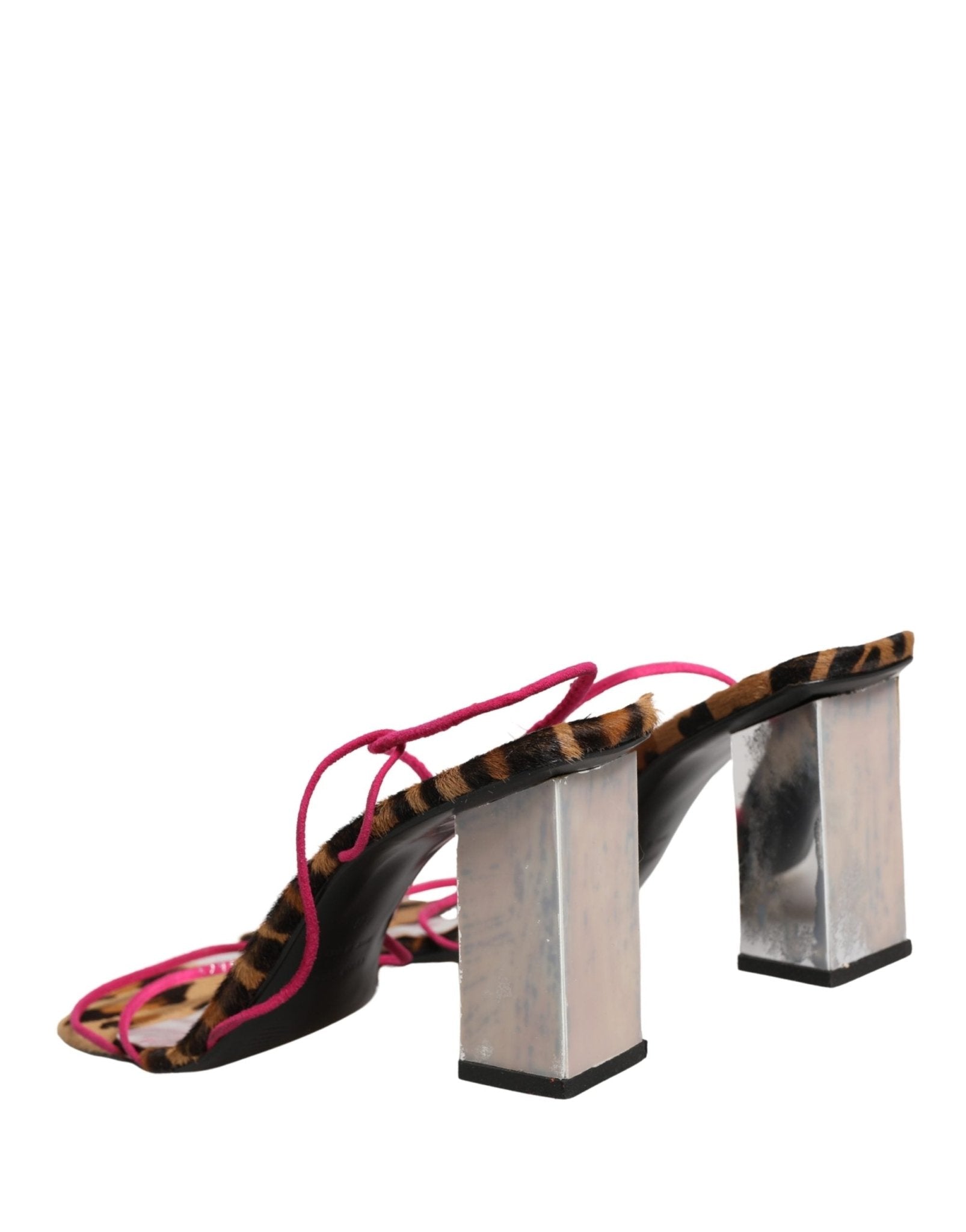 Dolce & Gabbana Multicolor Leather Block Heels Sandals Shoes - RIMODA