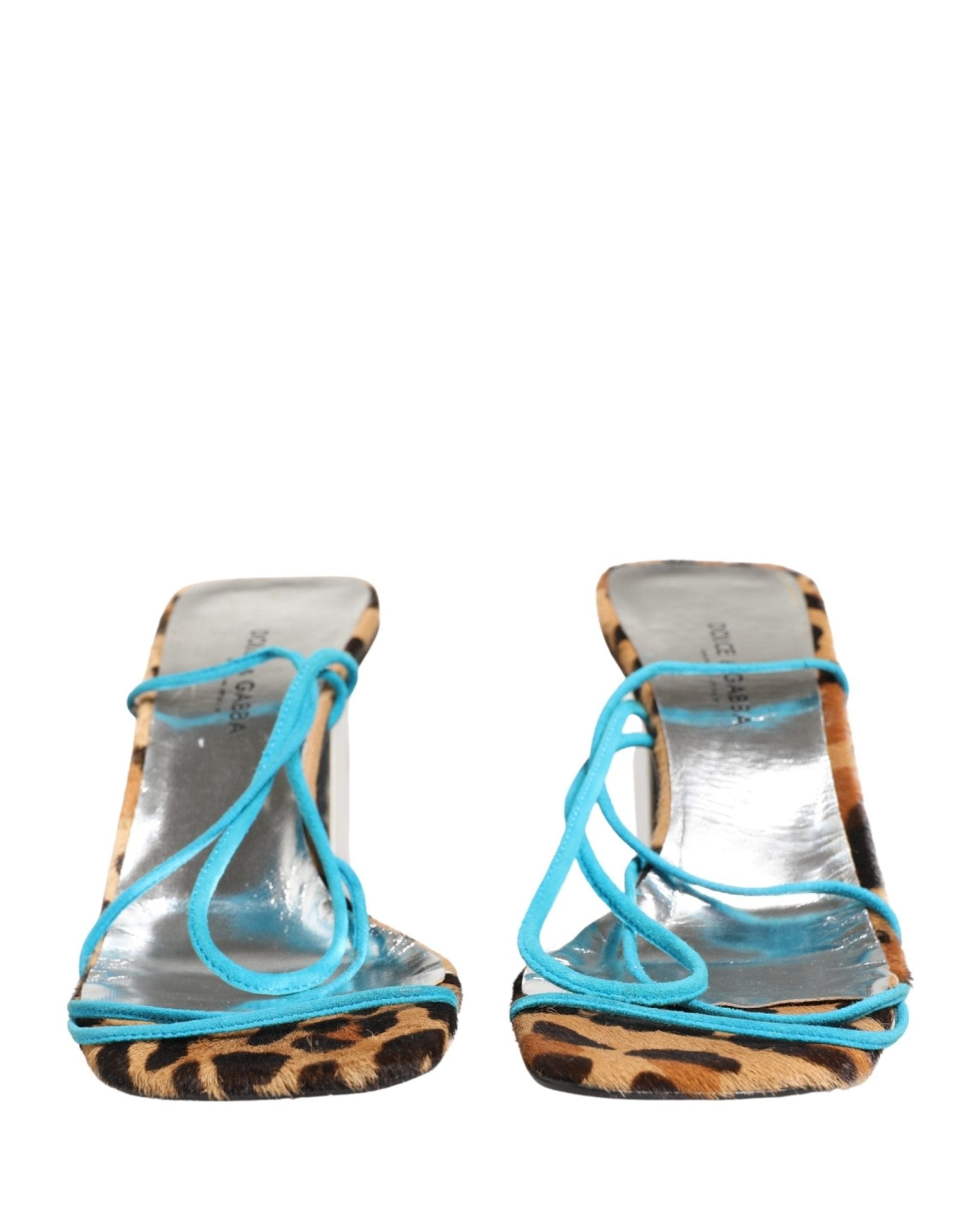 Dolce & Gabbana Multicolor Leather Block Heels Sandals Shoes - RIMODA