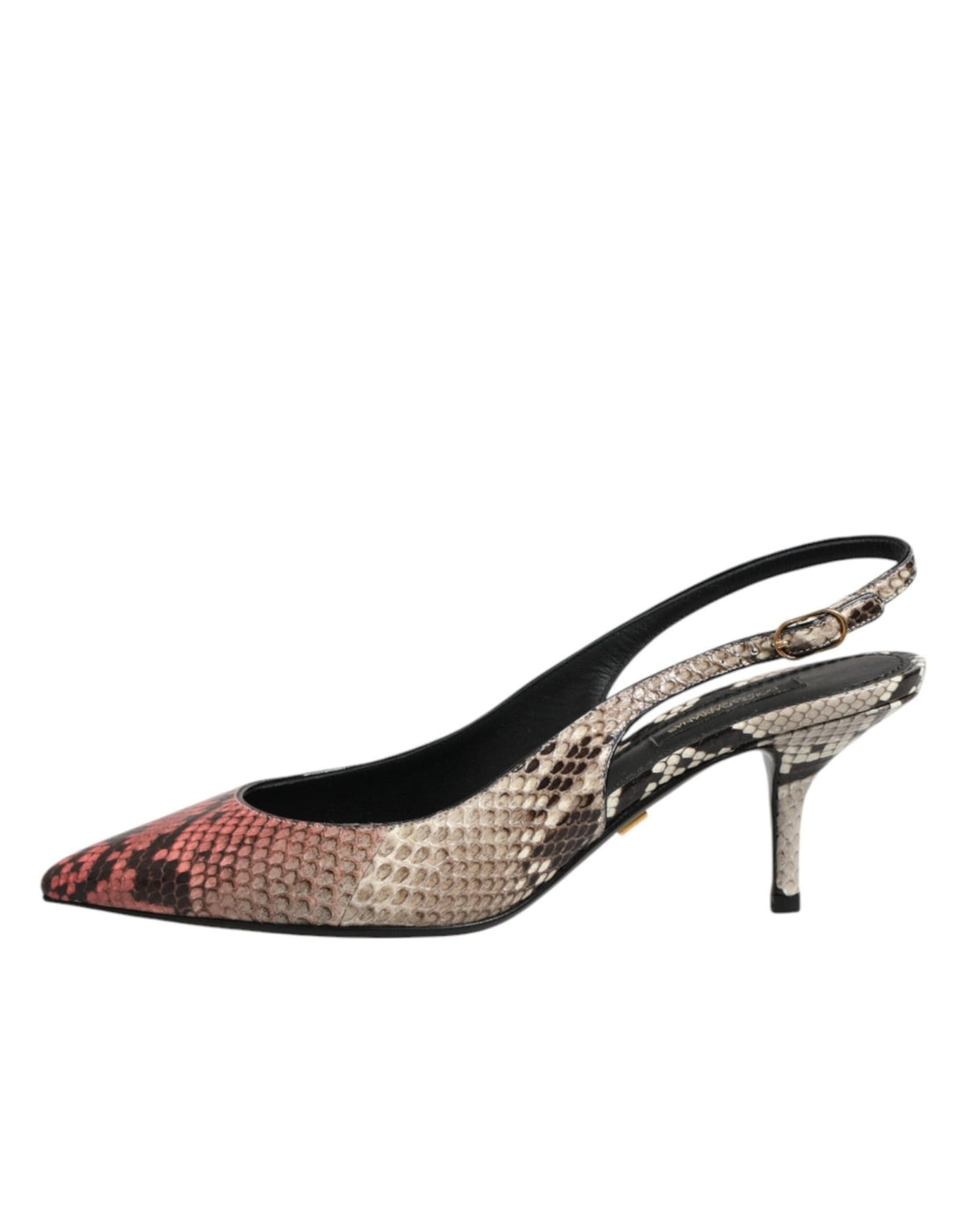 Dolce & Gabbana Multicolor Leather Heels Slingback Shoes - RIMODA