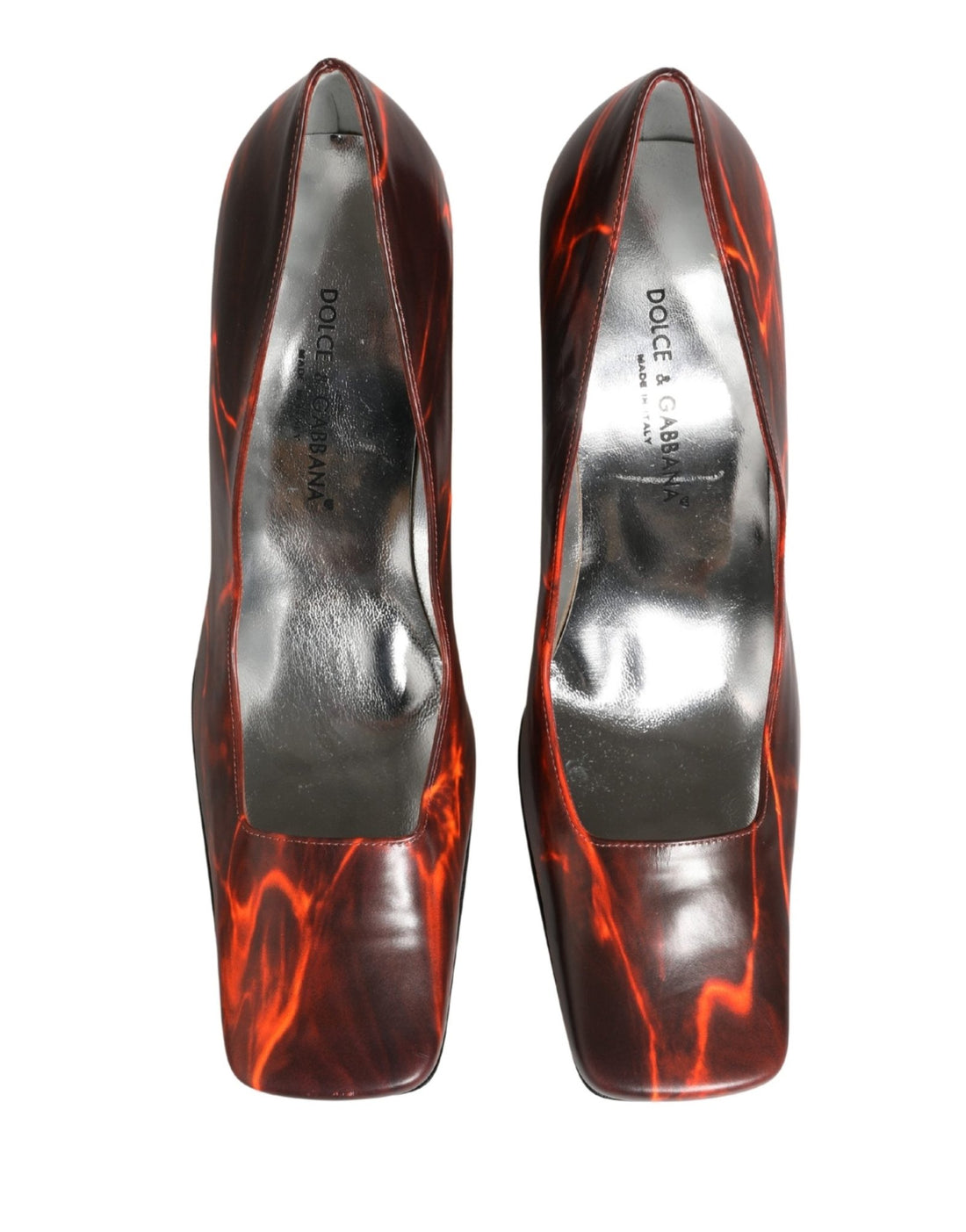Dolce & Gabbana Multicolor Leather Square Toe Pumps Shoes - RIMODA
