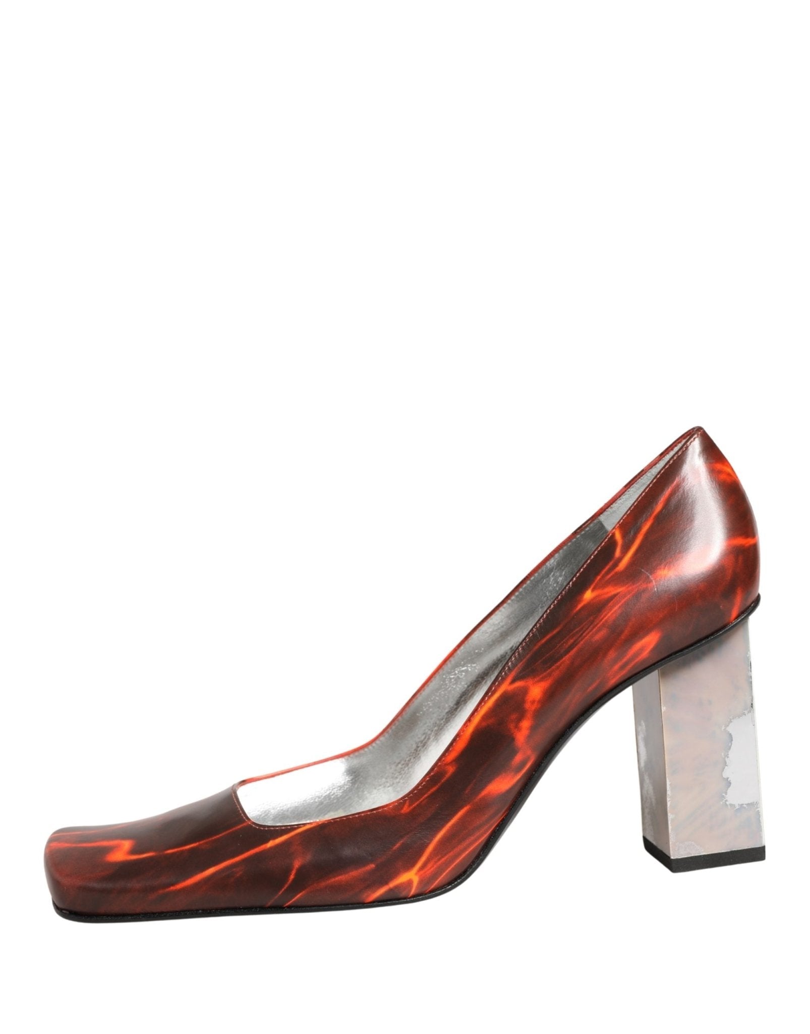 Dolce & Gabbana Multicolor Leather Square Toe Pumps Shoes - RIMODA