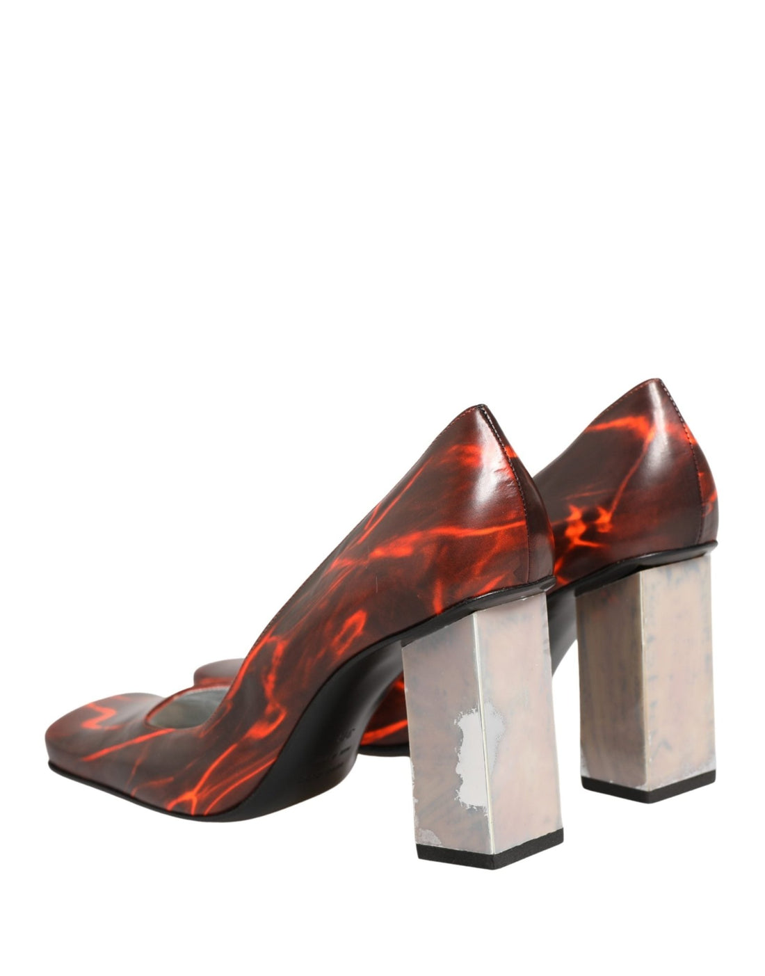 Dolce & Gabbana Multicolor Leather Square Toe Pumps Shoes - RIMODA
