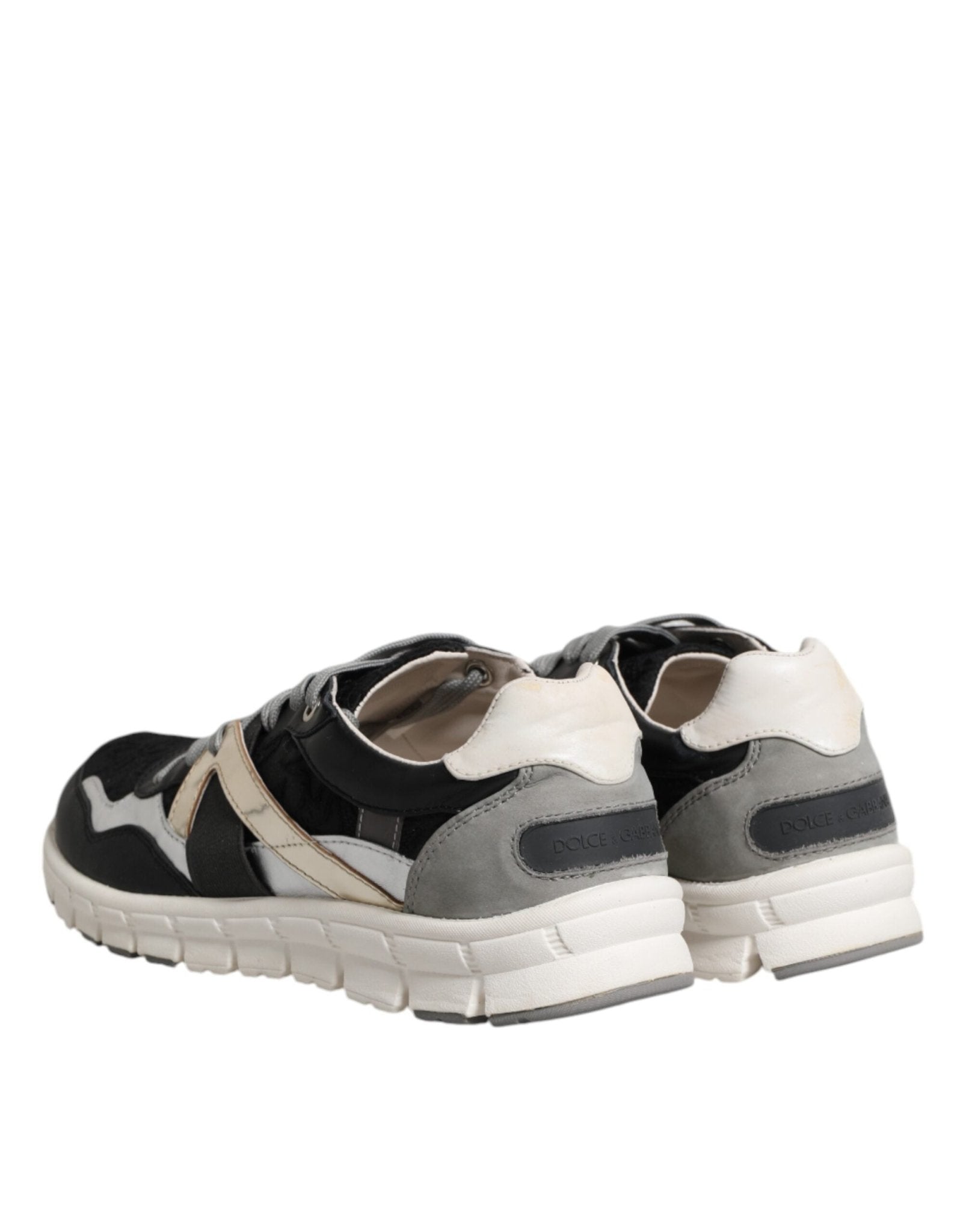 Dolce & Gabbana Multicolor Leather Suede Low Top Sneaker Shoes - RIMODA