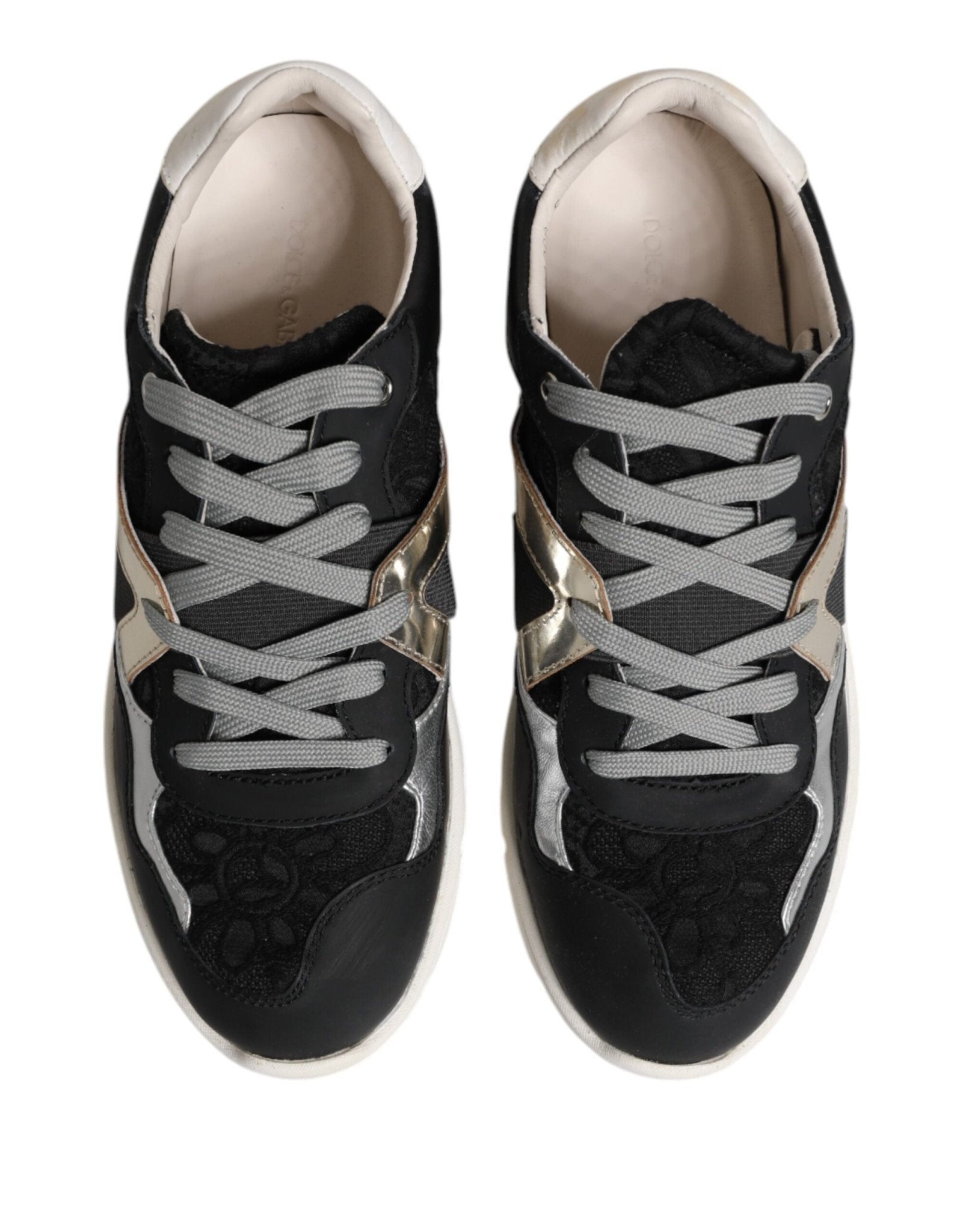Dolce & Gabbana Multicolor Leather Suede Low Top Sneaker Shoes - RIMODA