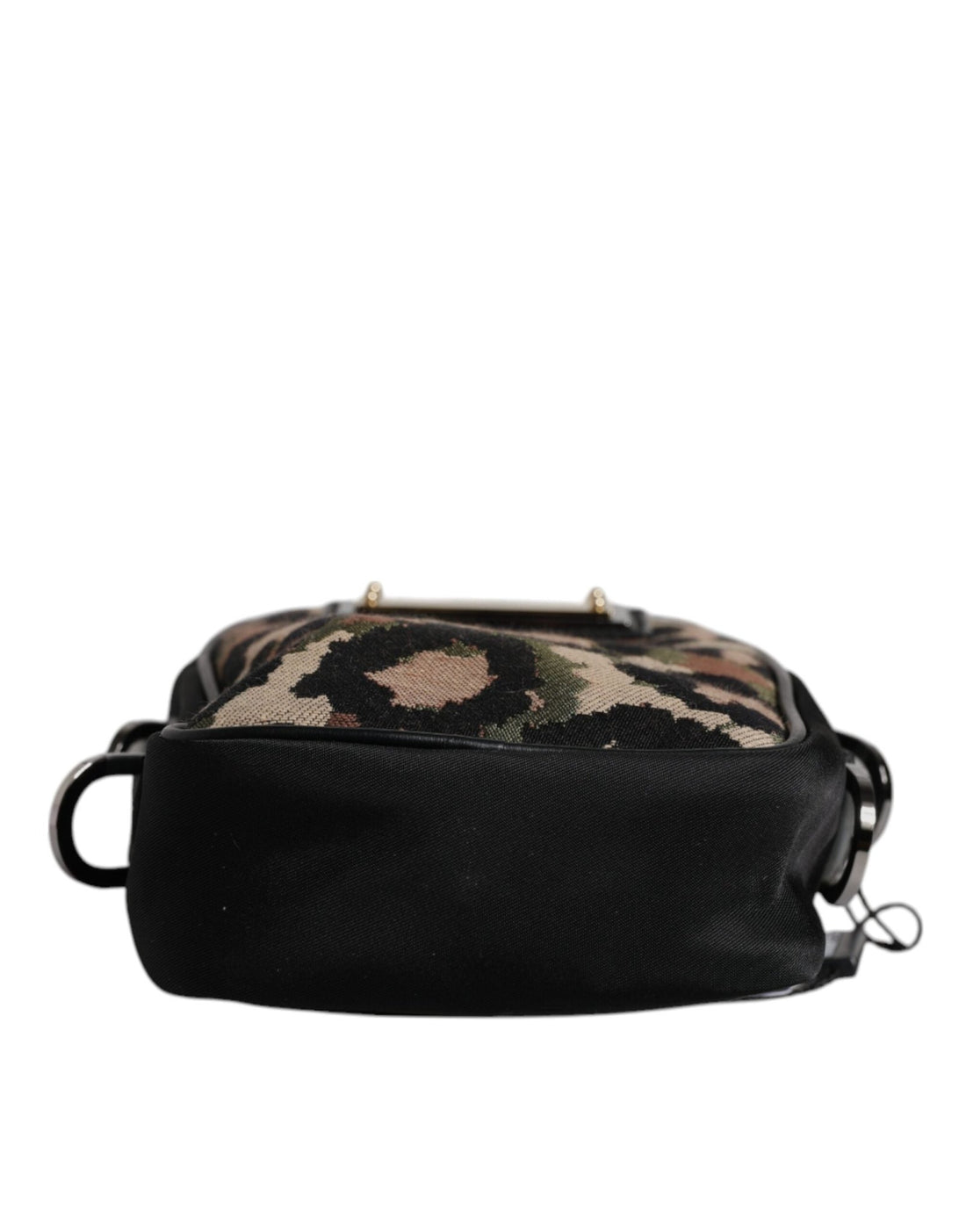 Dolce & Gabbana Multicolor Leopard Jacquard Logo Plaque Neck Strap Bag - RIMODA