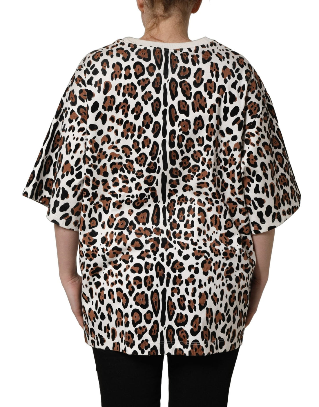 Dolce & Gabbana Multicolor Leopard Print Crew Neck T-shirt - RIMODA