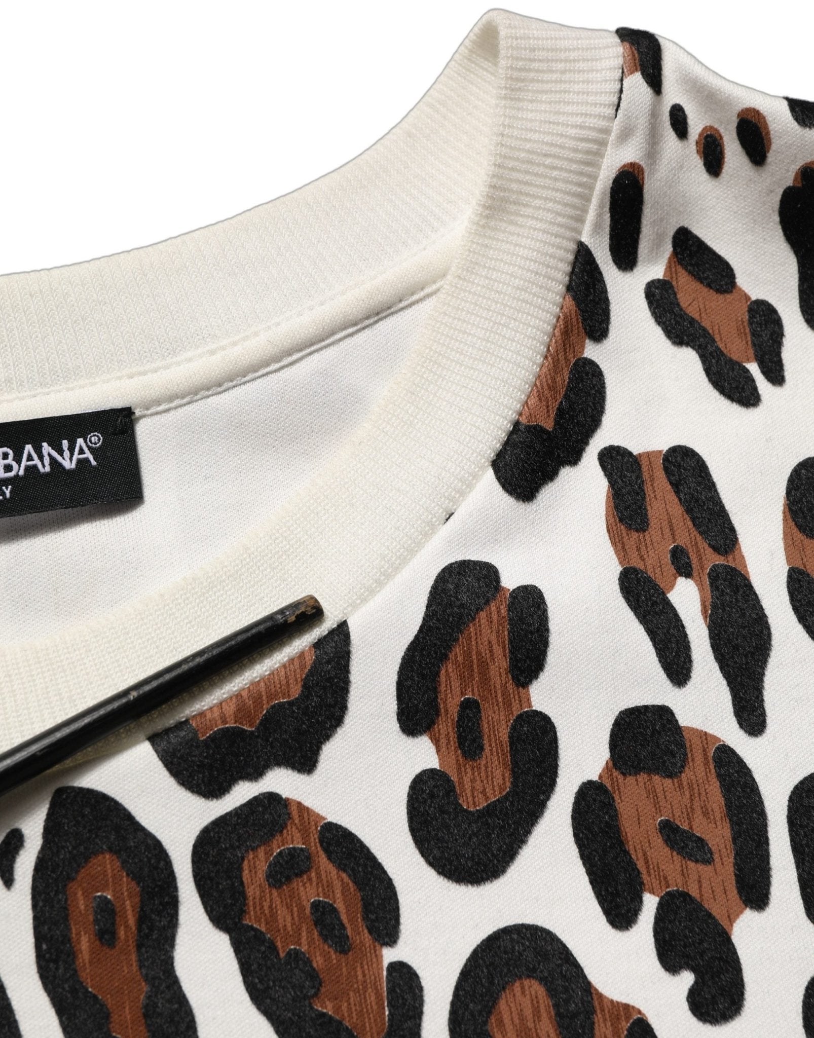 Dolce & Gabbana Multicolor Leopard Print Crew Neck T-shirt - RIMODA