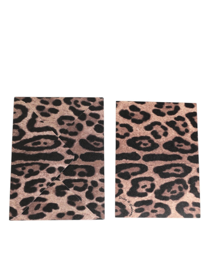 Dolce & Gabbana Multicolor Leopard Print Envelope Paper Post Card Holder - RIMODA