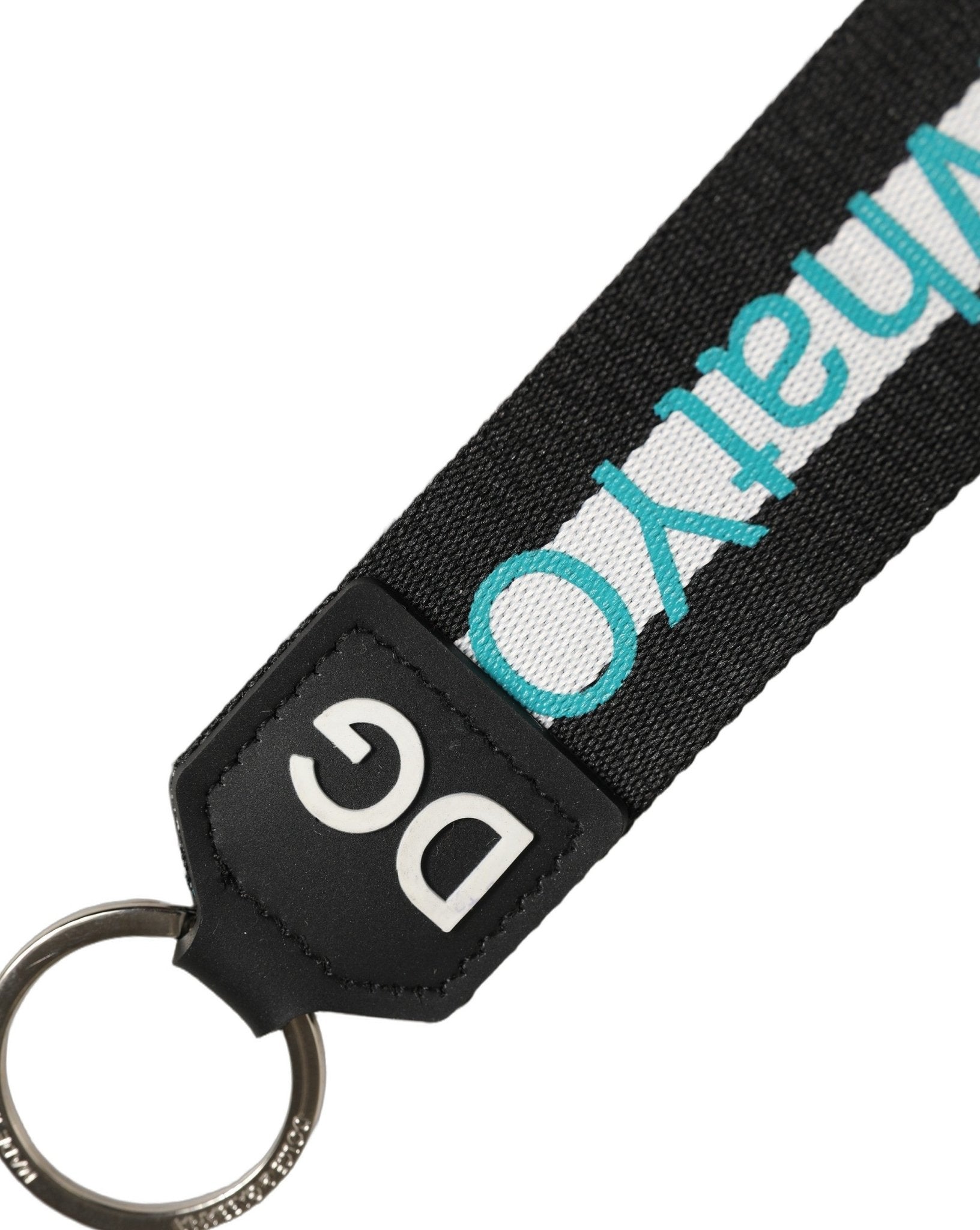 Dolce & Gabbana Multicolor Logo Polyester Brass Holder Keychain Keyring - RIMODA