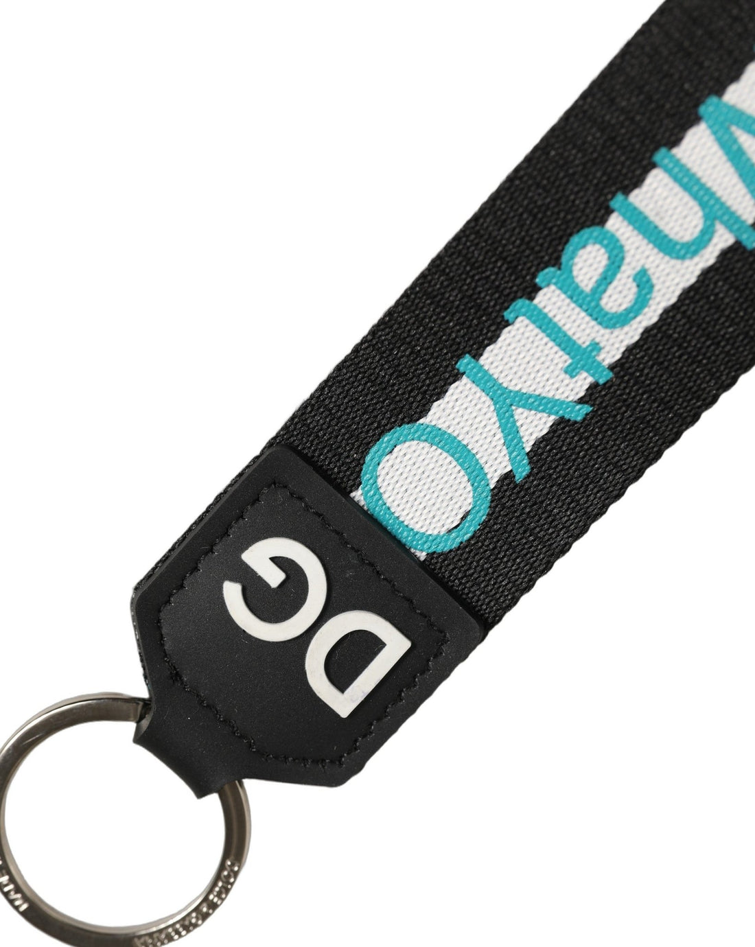 Dolce & Gabbana Multicolor Logo Polyester Brass Holder Keychain Keyring - RIMODA