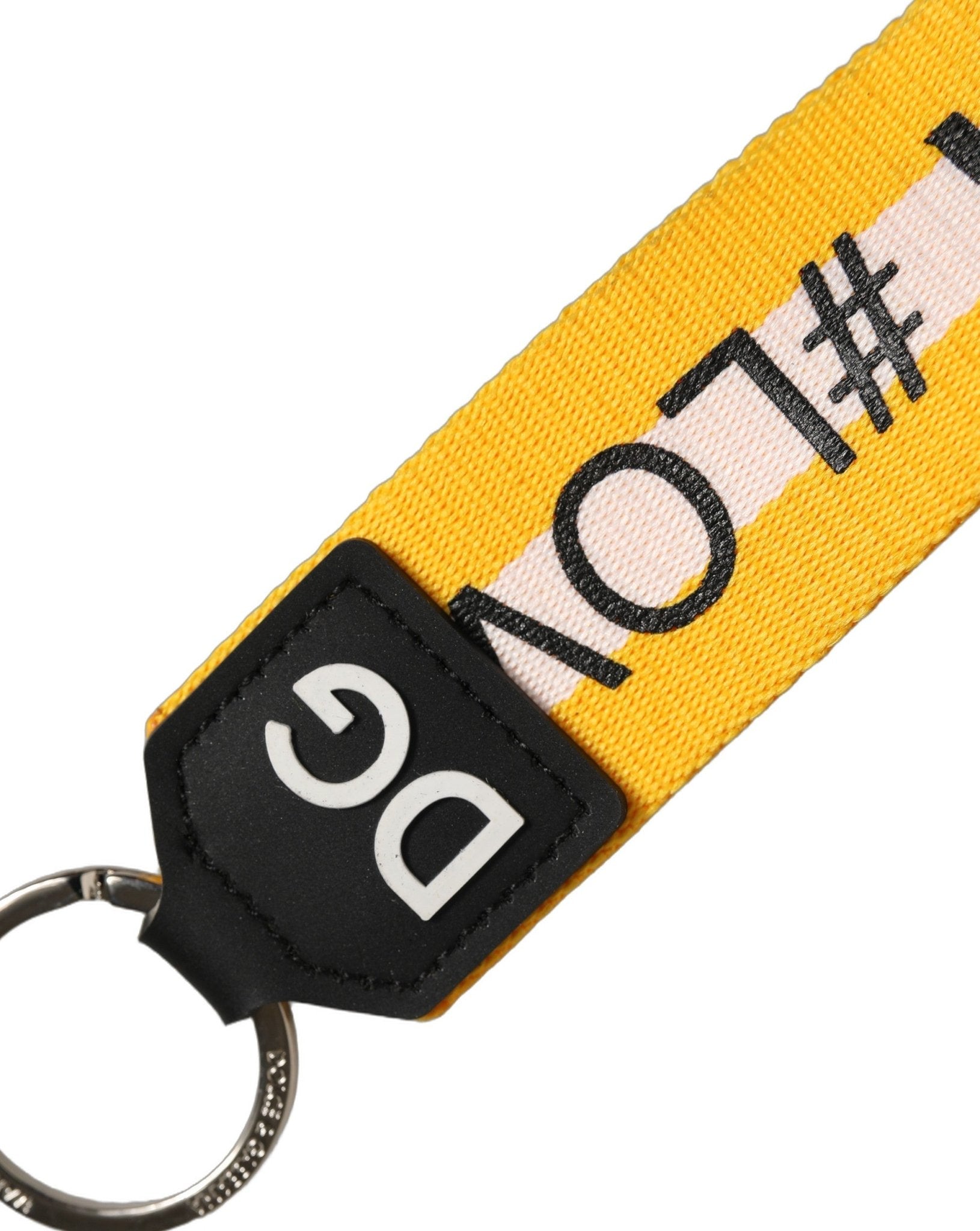 Dolce & Gabbana Multicolor Logo Polyester Brass Holder Keychain Keyring - RIMODA