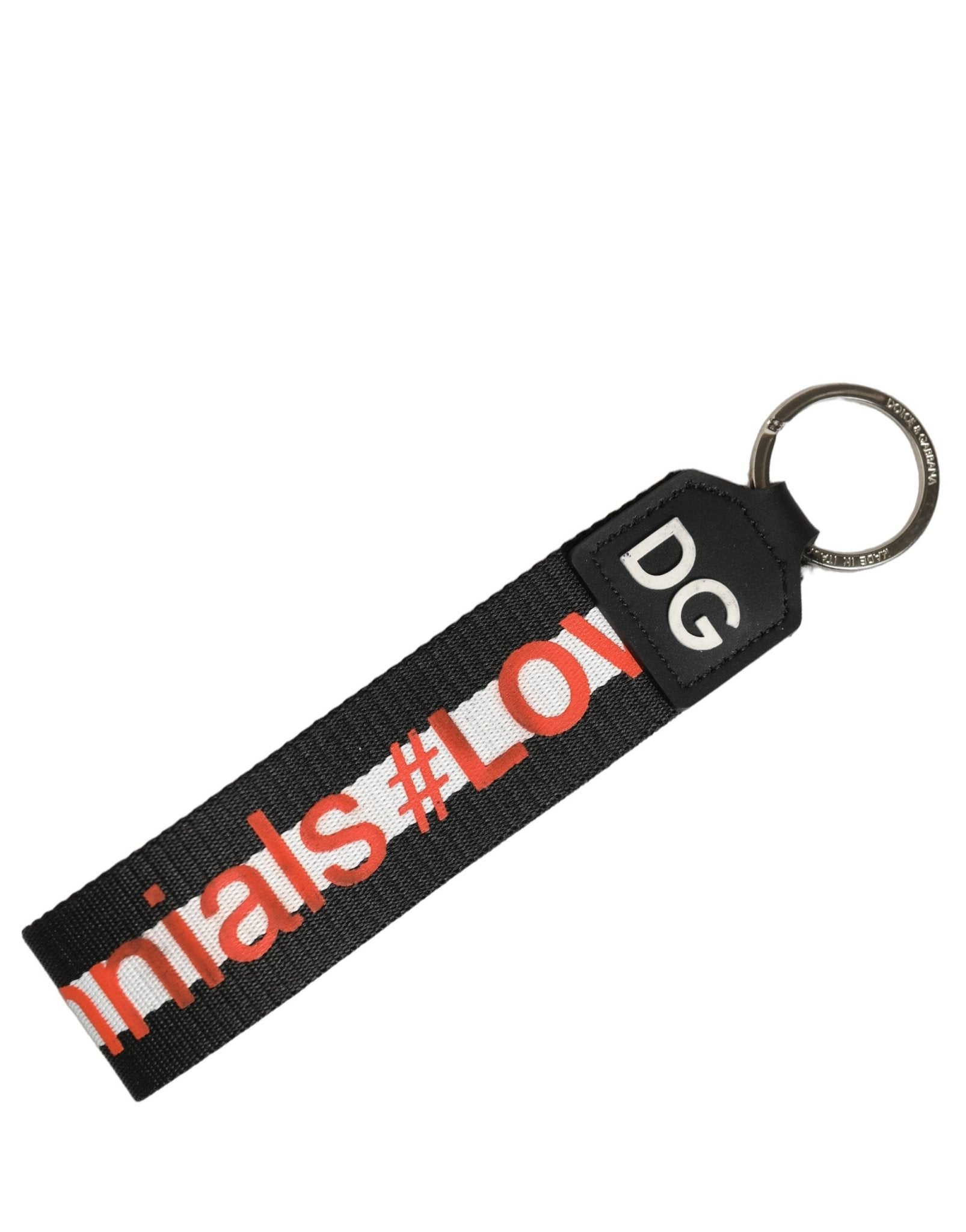 Dolce & Gabbana Multicolor Logo Polyester Brass Holder Keychain Keyring - RIMODA