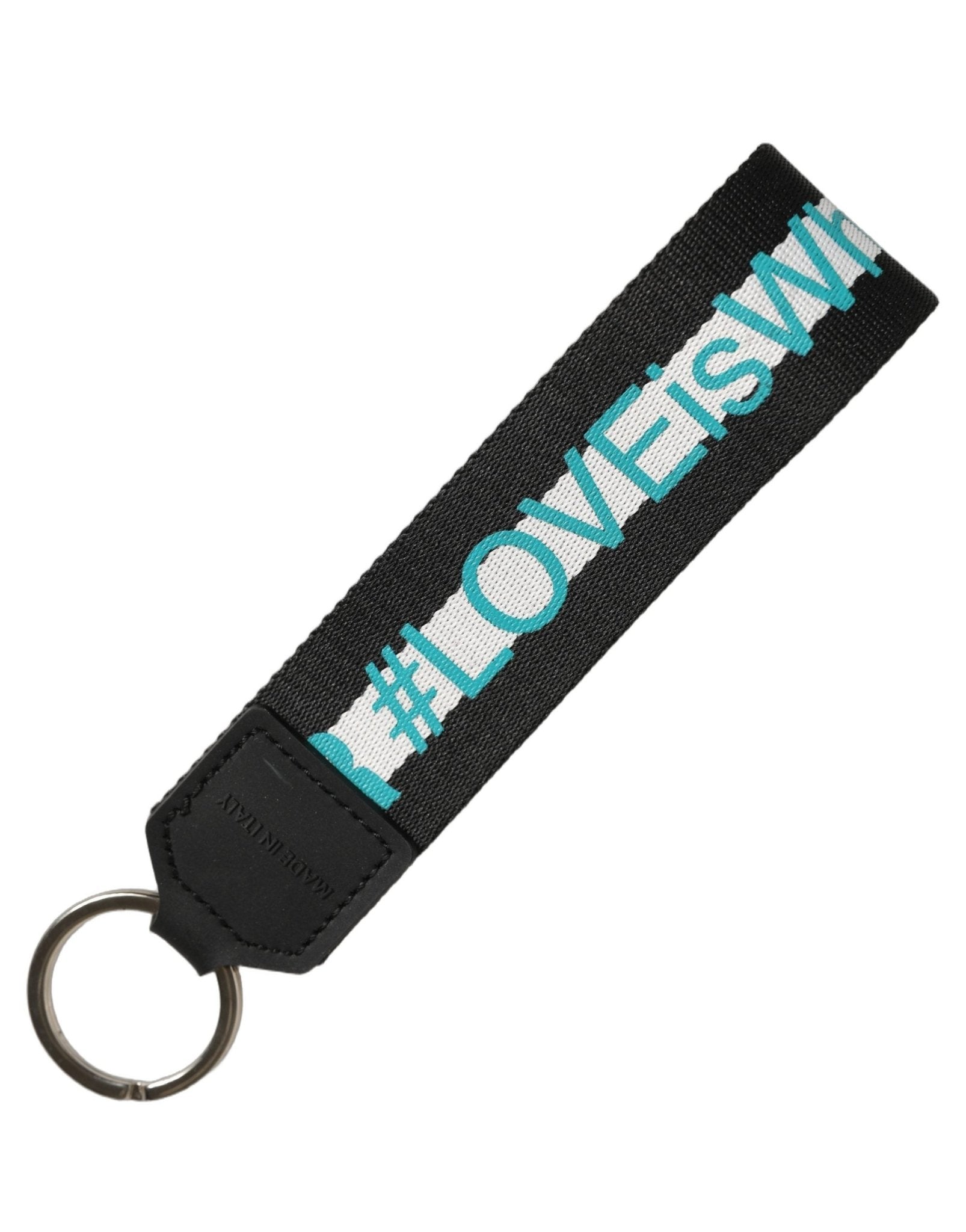Dolce & Gabbana Multicolor Logo Polyester Brass Holder Keychain Keyring - RIMODA