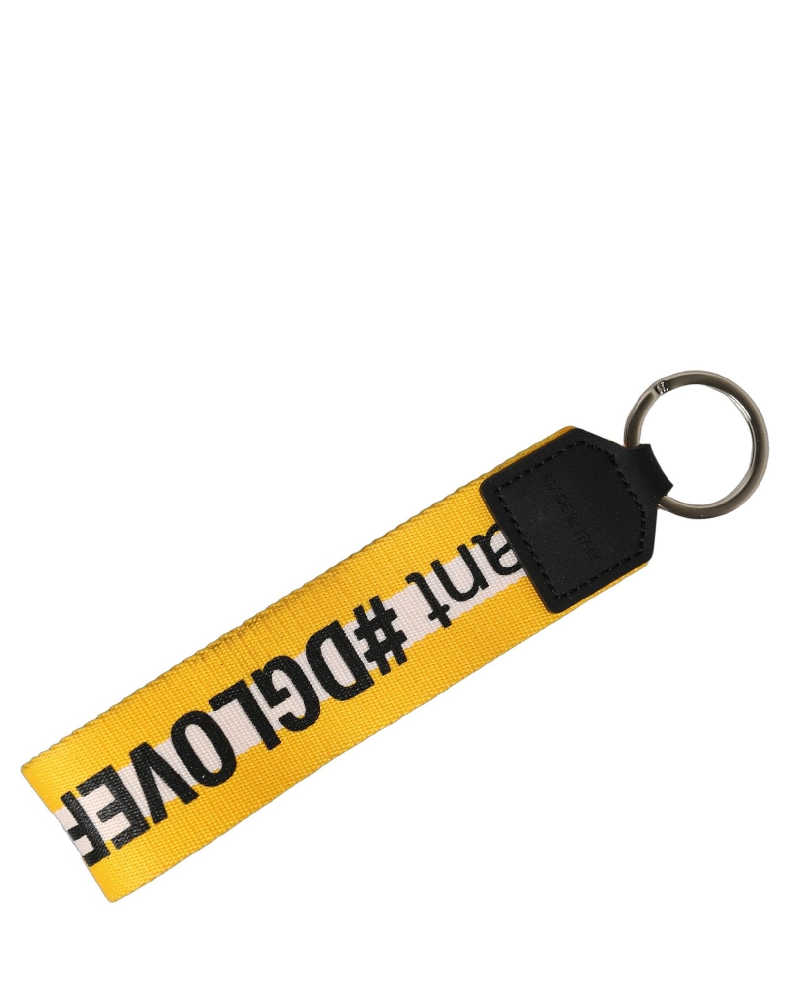 Dolce & Gabbana Multicolor Logo Polyester Brass Holder Keychain Keyring - RIMODA