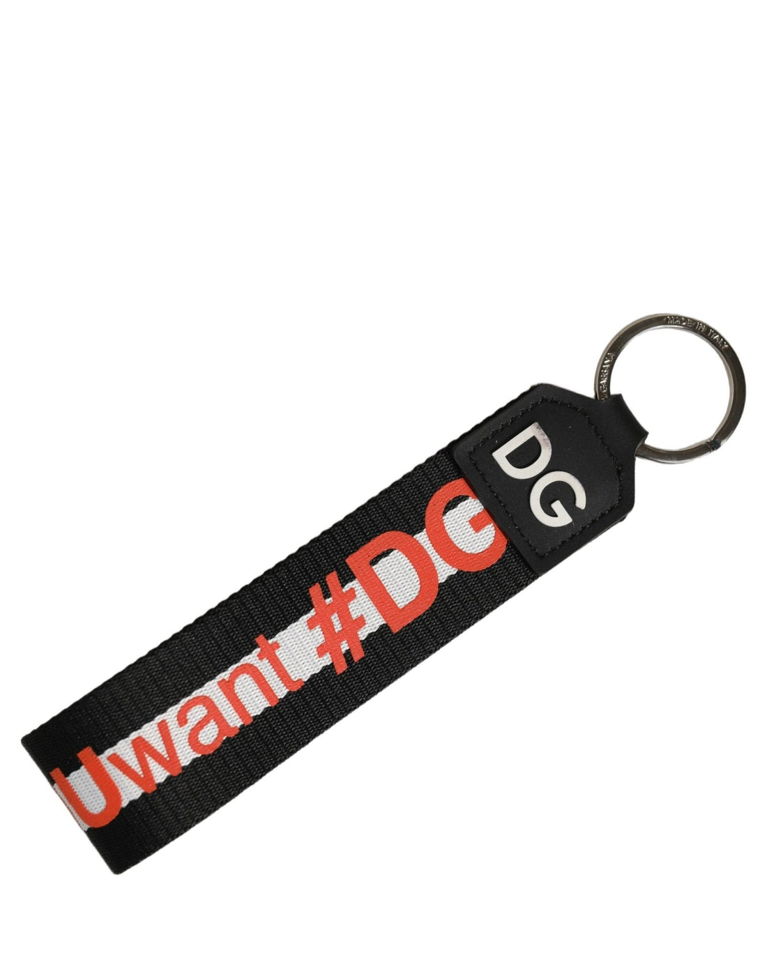 Dolce & Gabbana Multicolor Logo Polyester Brass Holder Keychain Keyring - RIMODA