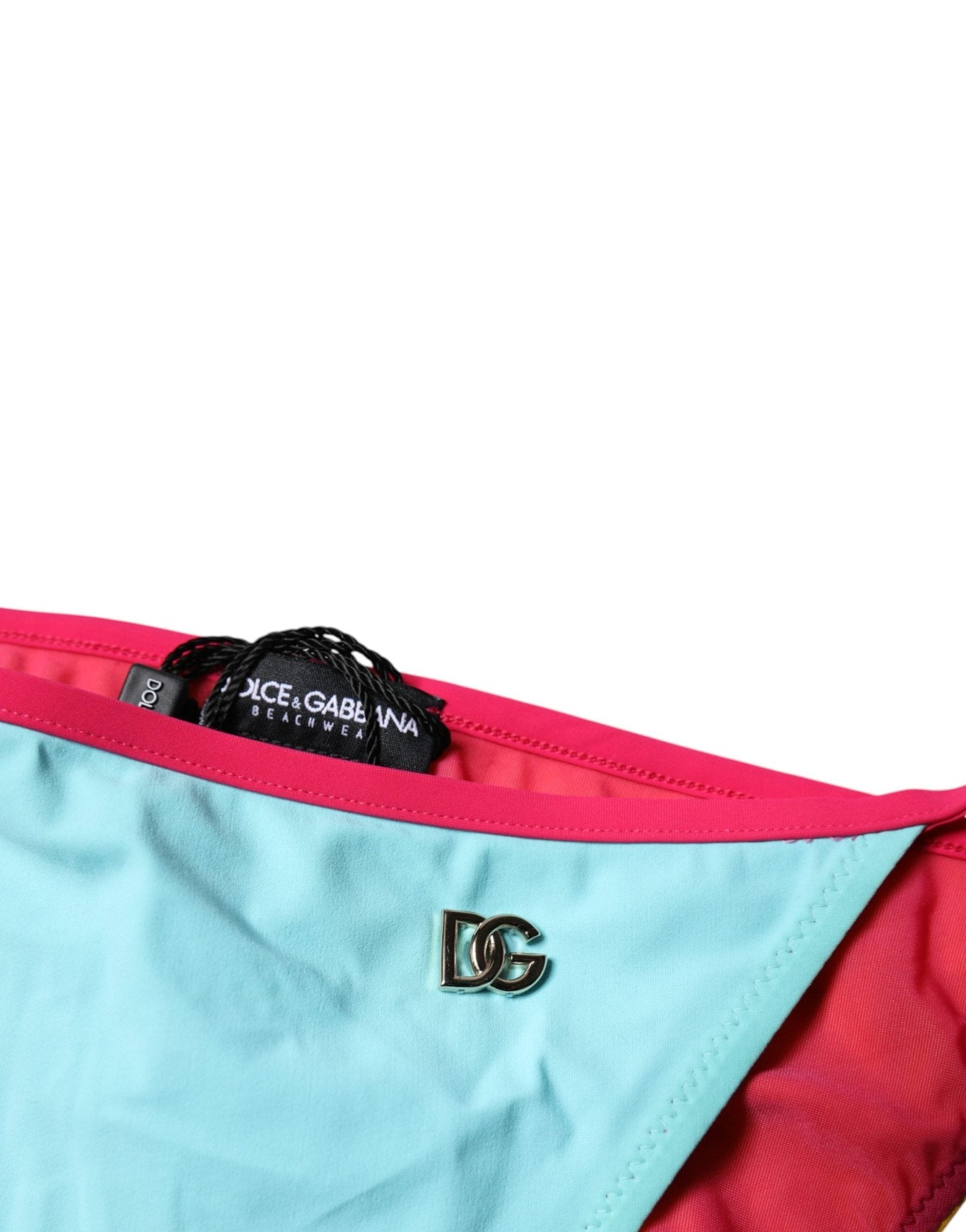 Dolce & Gabbana Multicolor Logo Swimsuit Bikini Bottom Swimwear - RIMODA