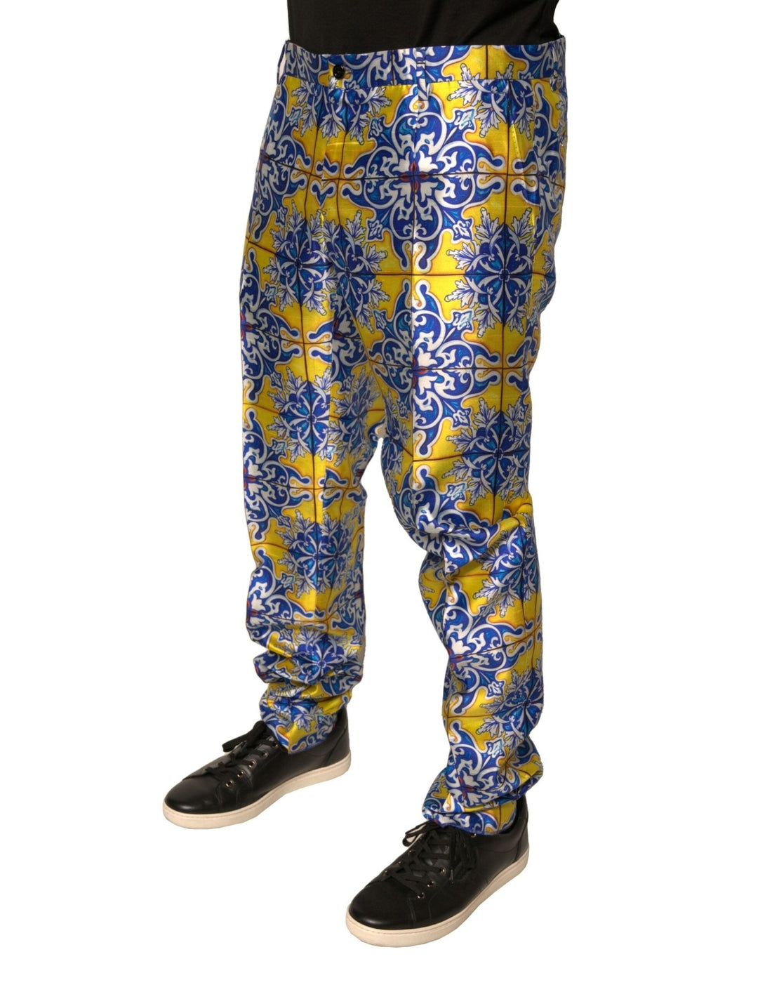 Dolce & Gabbana Multicolor MajolicaSilk Skinny Pants - RIMODA