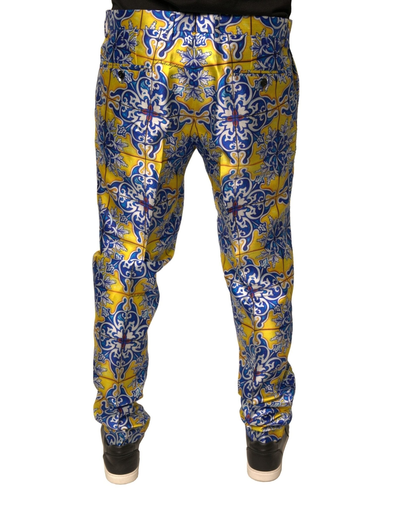 Dolce & Gabbana Multicolor MajolicaSilk Skinny Pants - RIMODA