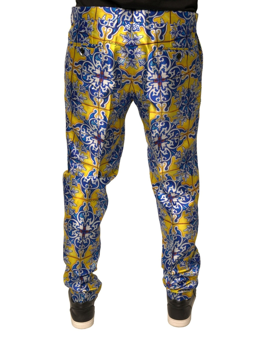 Dolce & Gabbana Multicolor MajolicaSilk Skinny Pants - RIMODA