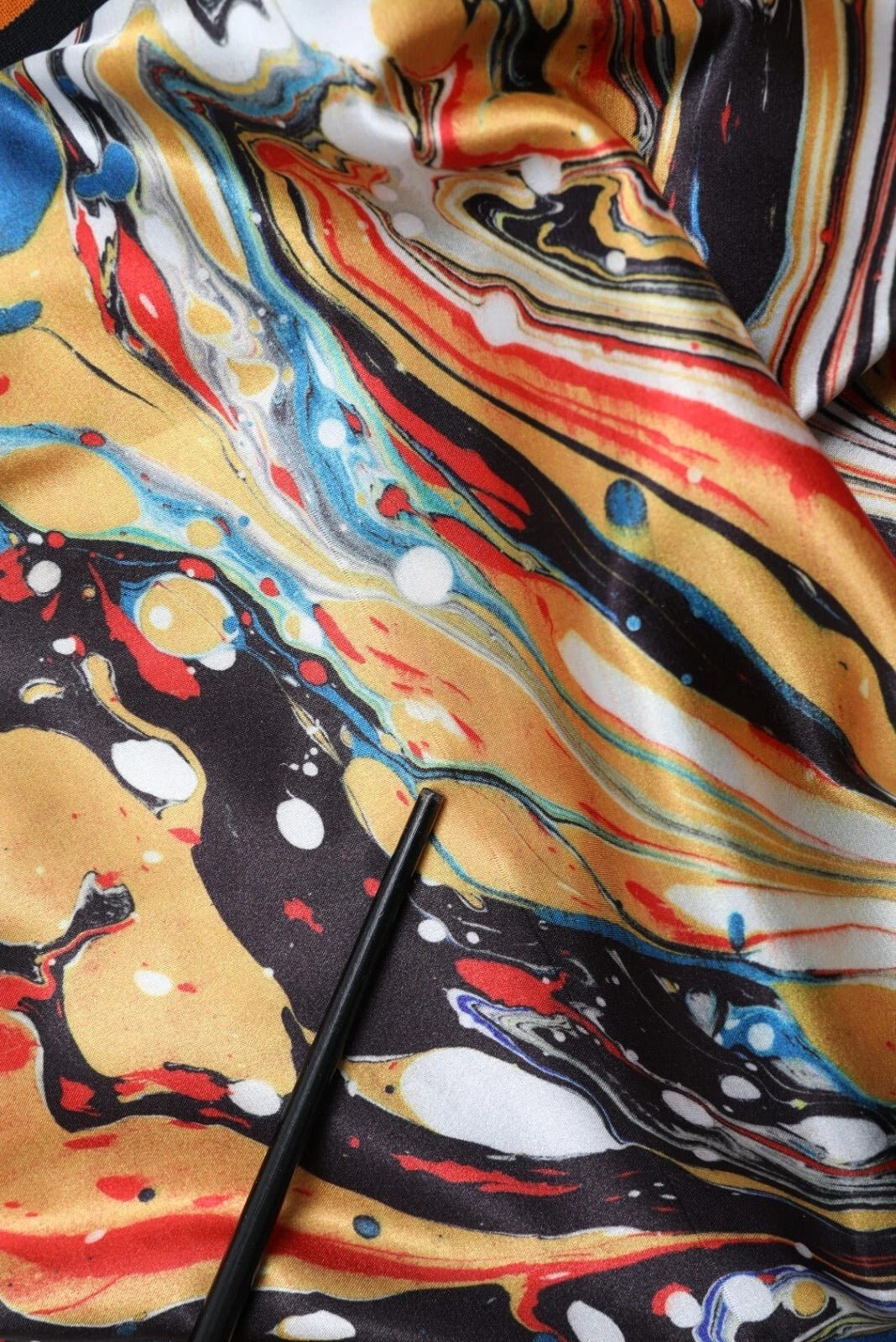Dolce & Gabbana Multicolor Marble Print Satin Trouser Pants - RIMODA