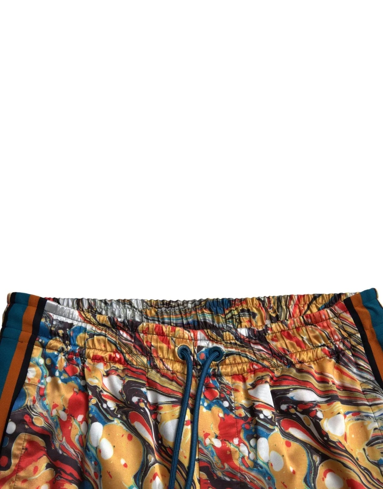 Dolce & Gabbana Multicolor Marble Print Satin Trouser Pants - RIMODA