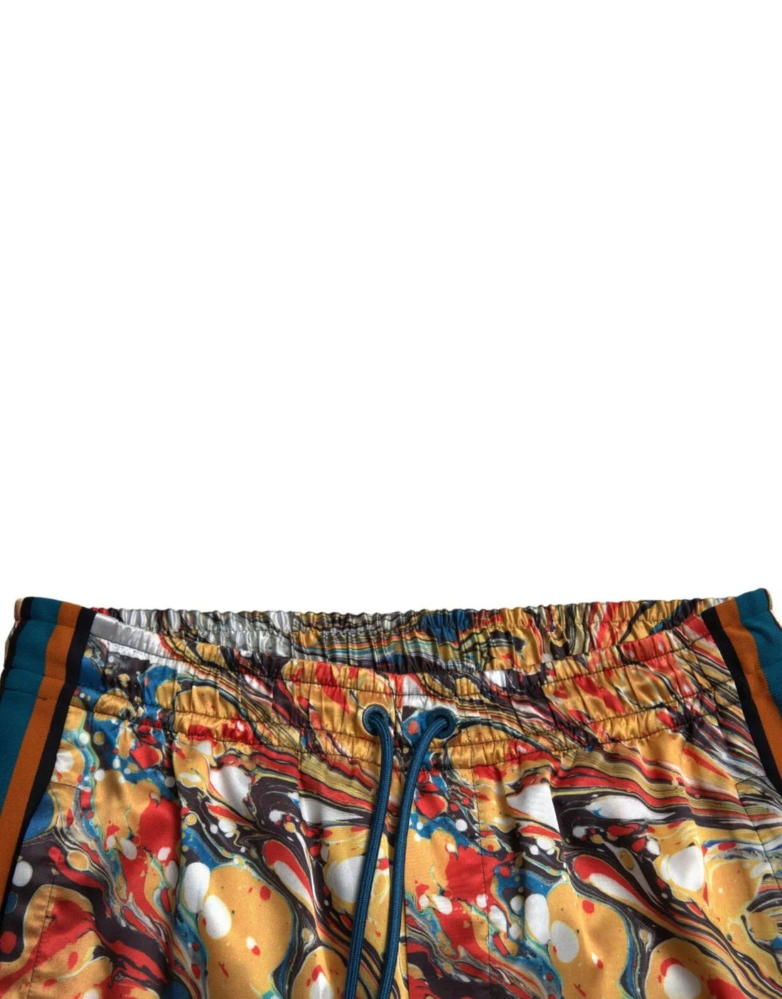 Dolce & Gabbana Multicolor Marble Print Satin Trouser Pants - RIMODA