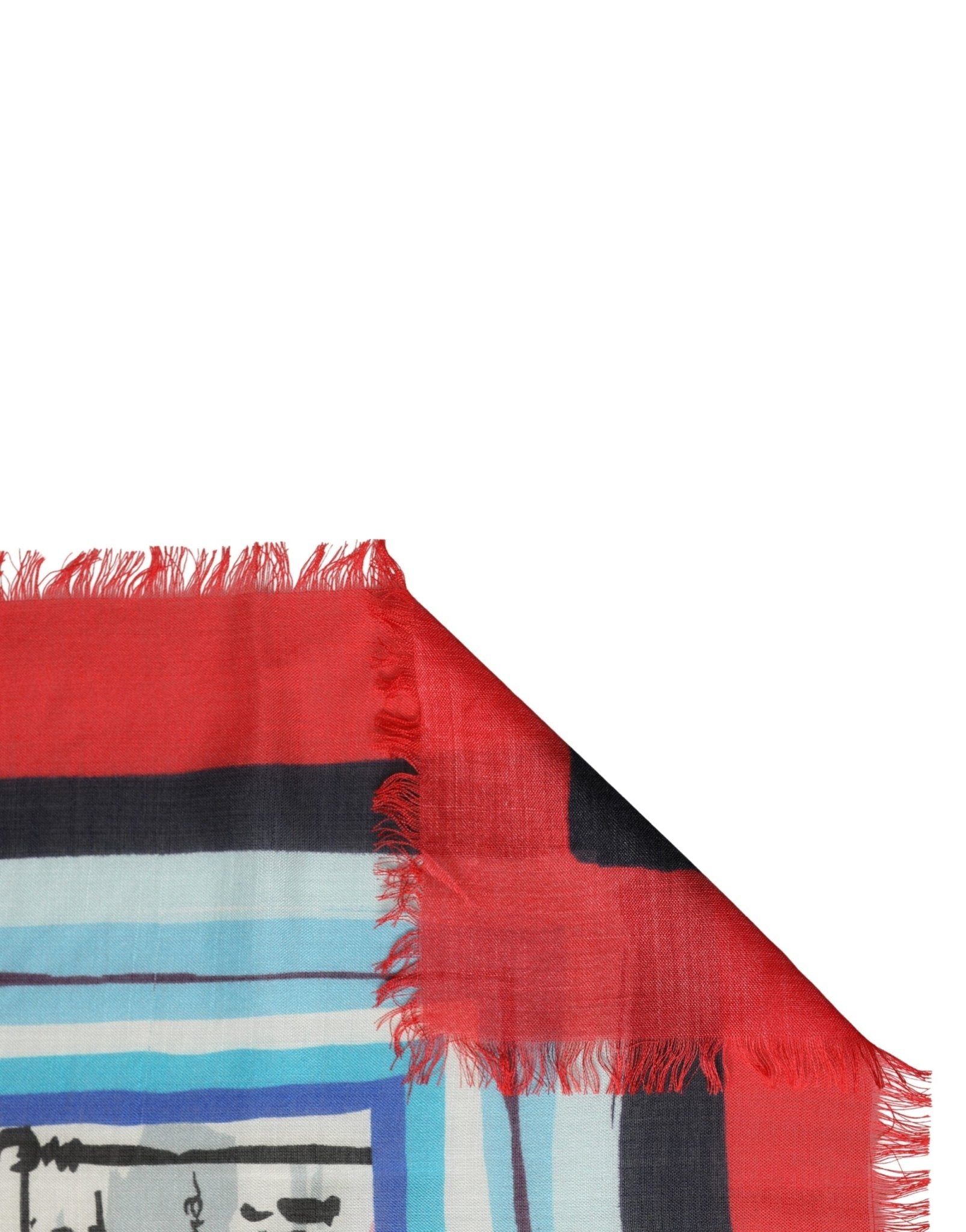 Dolce & Gabbana Multicolor Milano Print Cashmere 134cm x 130cm Men Scarf - RIMODA