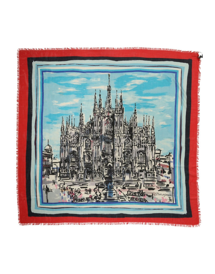 Dolce & Gabbana Multicolor Milano Print Cashmere 134cm x 130cm Men Scarf - RIMODA