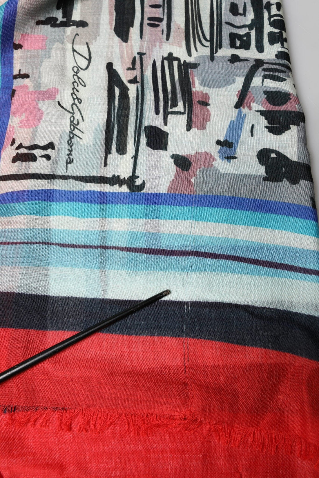 Dolce & Gabbana Multicolor Milano Print Cashmere 134cm x 130cm Men Scarf - RIMODA
