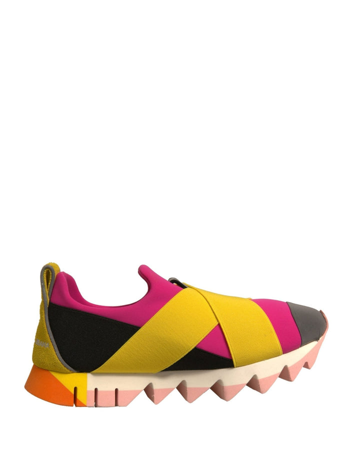 Dolce & Gabbana Multicolor Neoprene Elastic Ibiza Sneakers Shoes - RIMODA