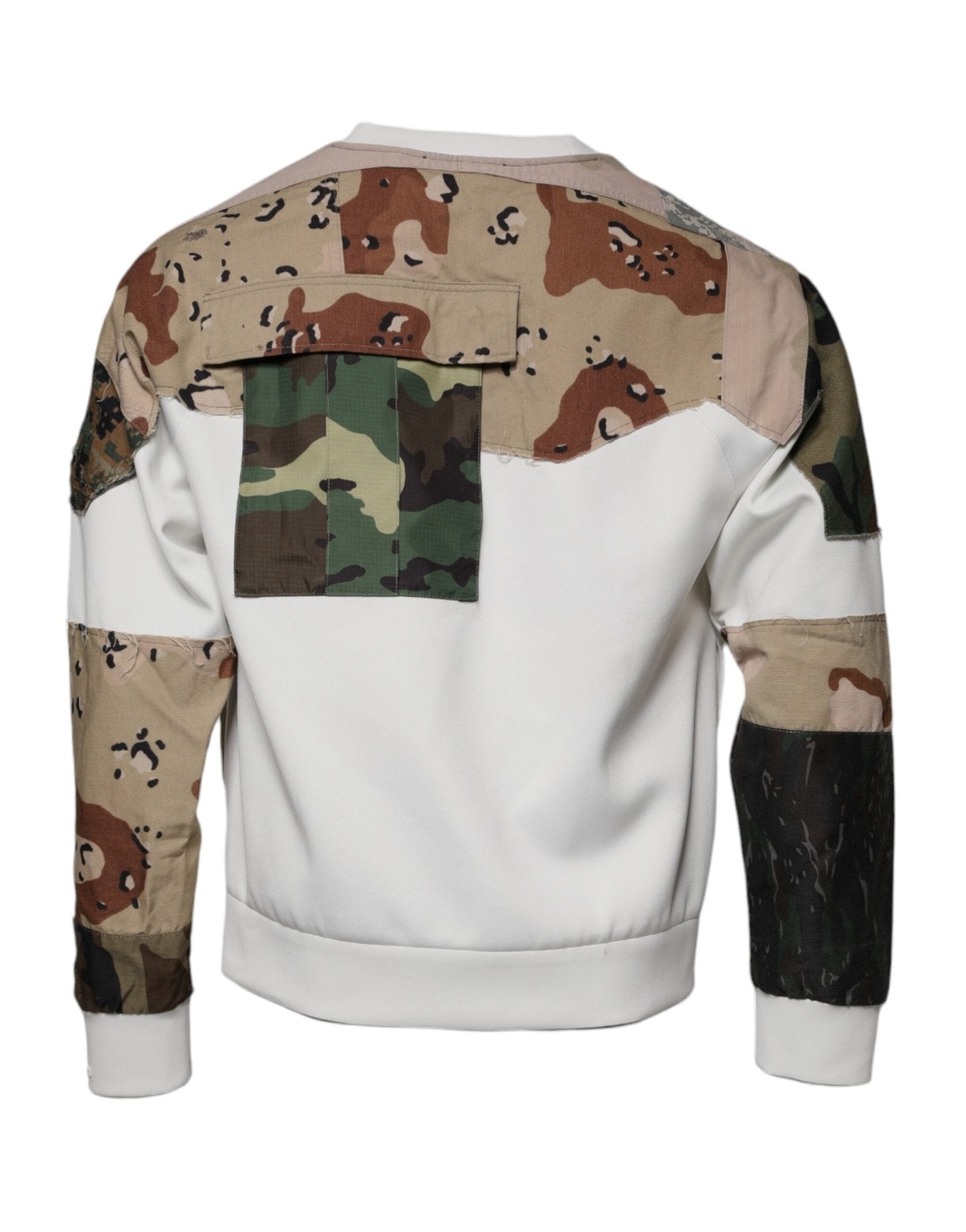 Dolce & Gabbana Multicolor Patchwork Cotton Crew Neck Sweater - RIMODA