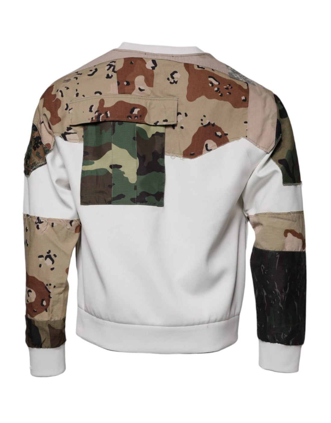 Dolce & Gabbana Multicolor Patchwork Cotton Crew Neck Sweater - RIMODA