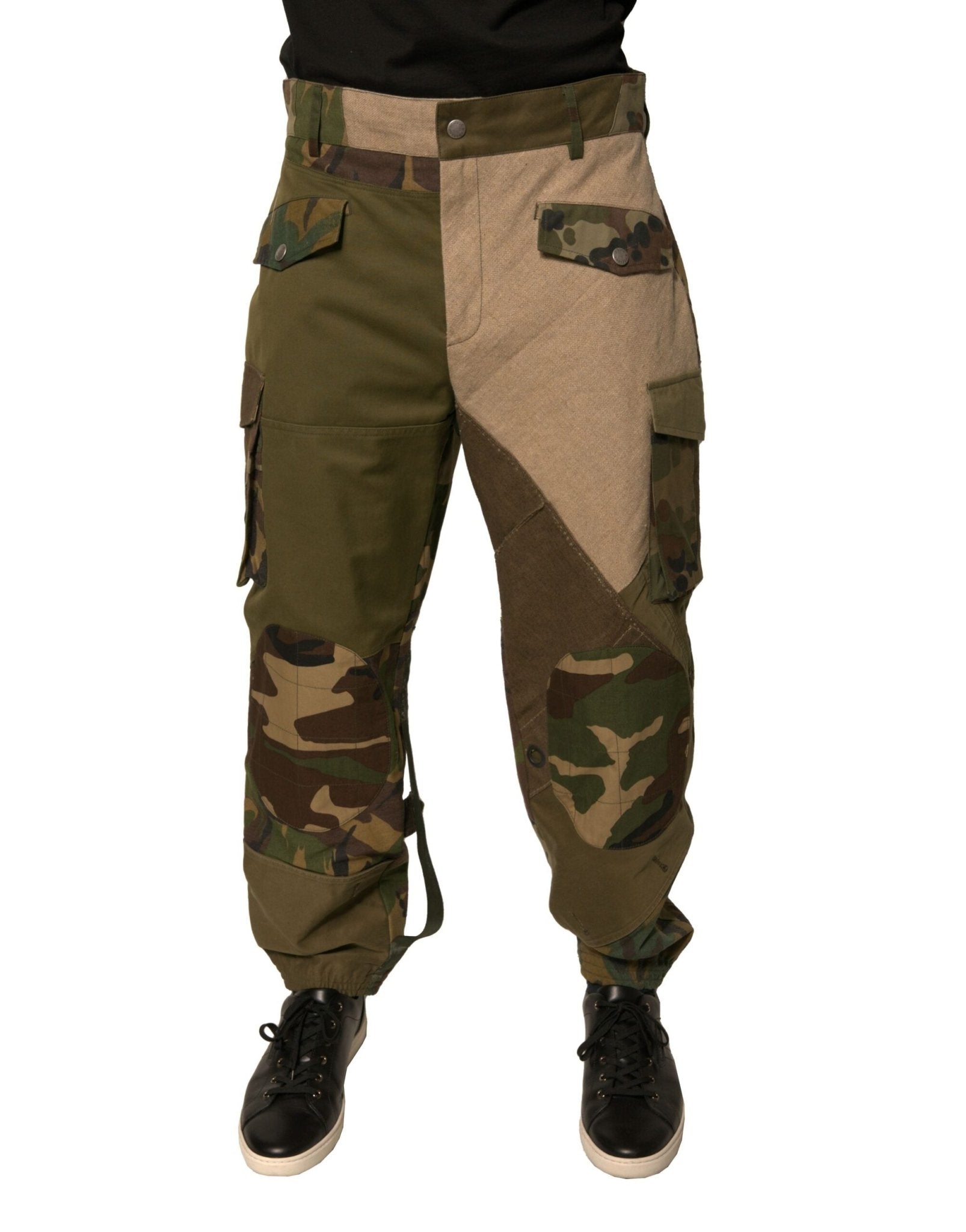 Dolce & Gabbana Multicolor Patchwork Flight Cargo Pants - RIMODA