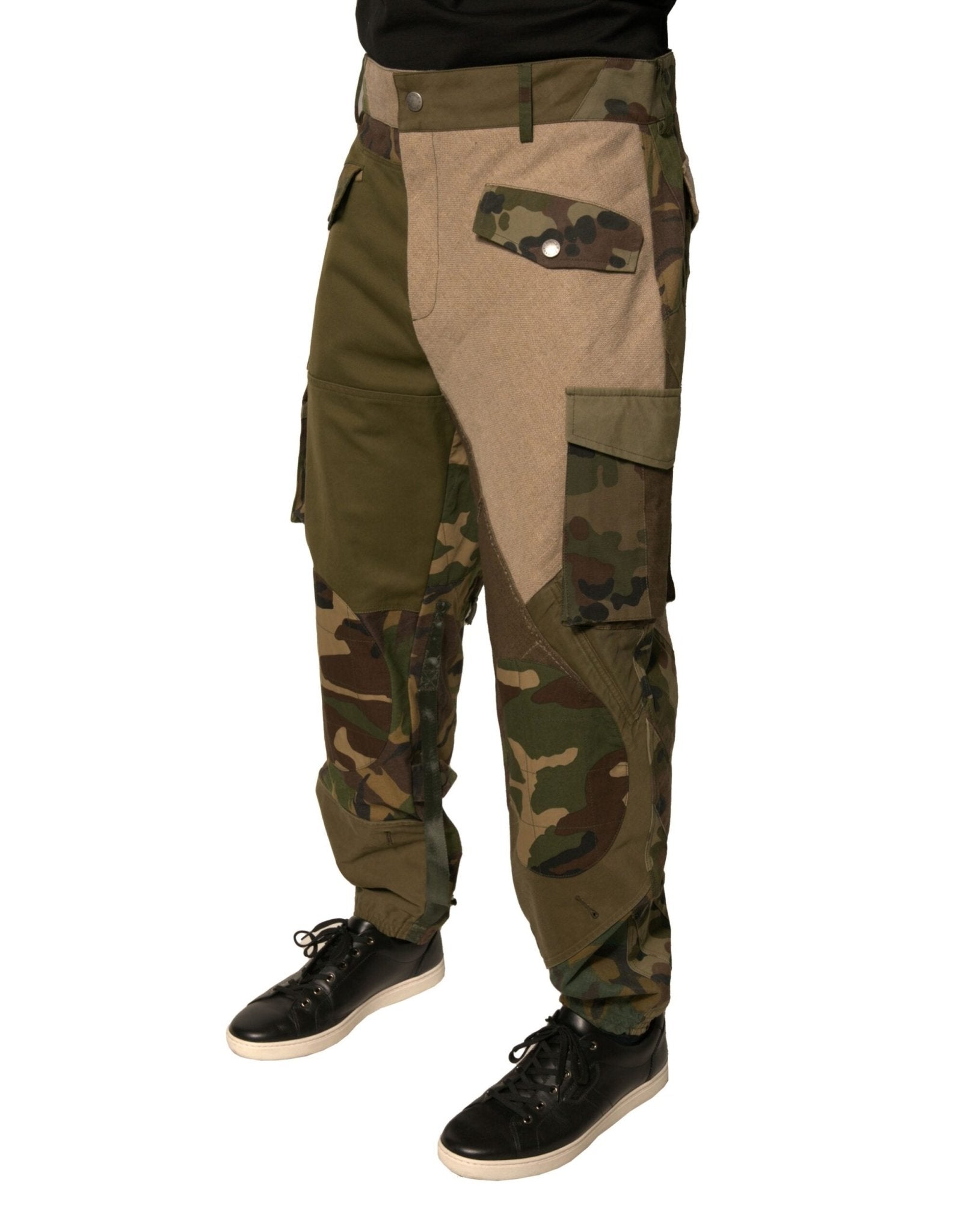 Dolce & Gabbana Multicolor Patchwork Flight Cargo Pants - RIMODA